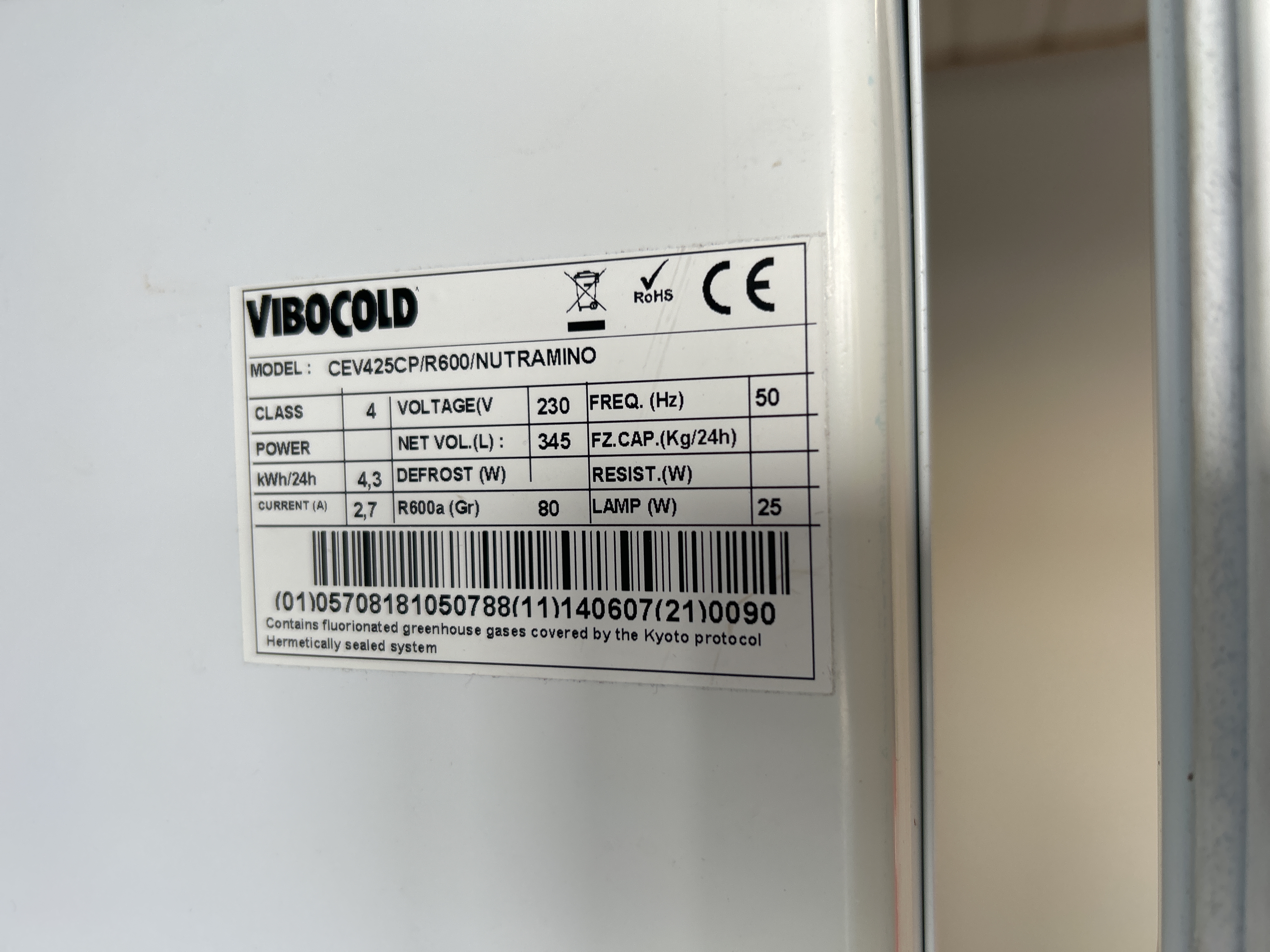 Beverage cooler 345 liters - Vibocold CE425CP - PS Auction - We