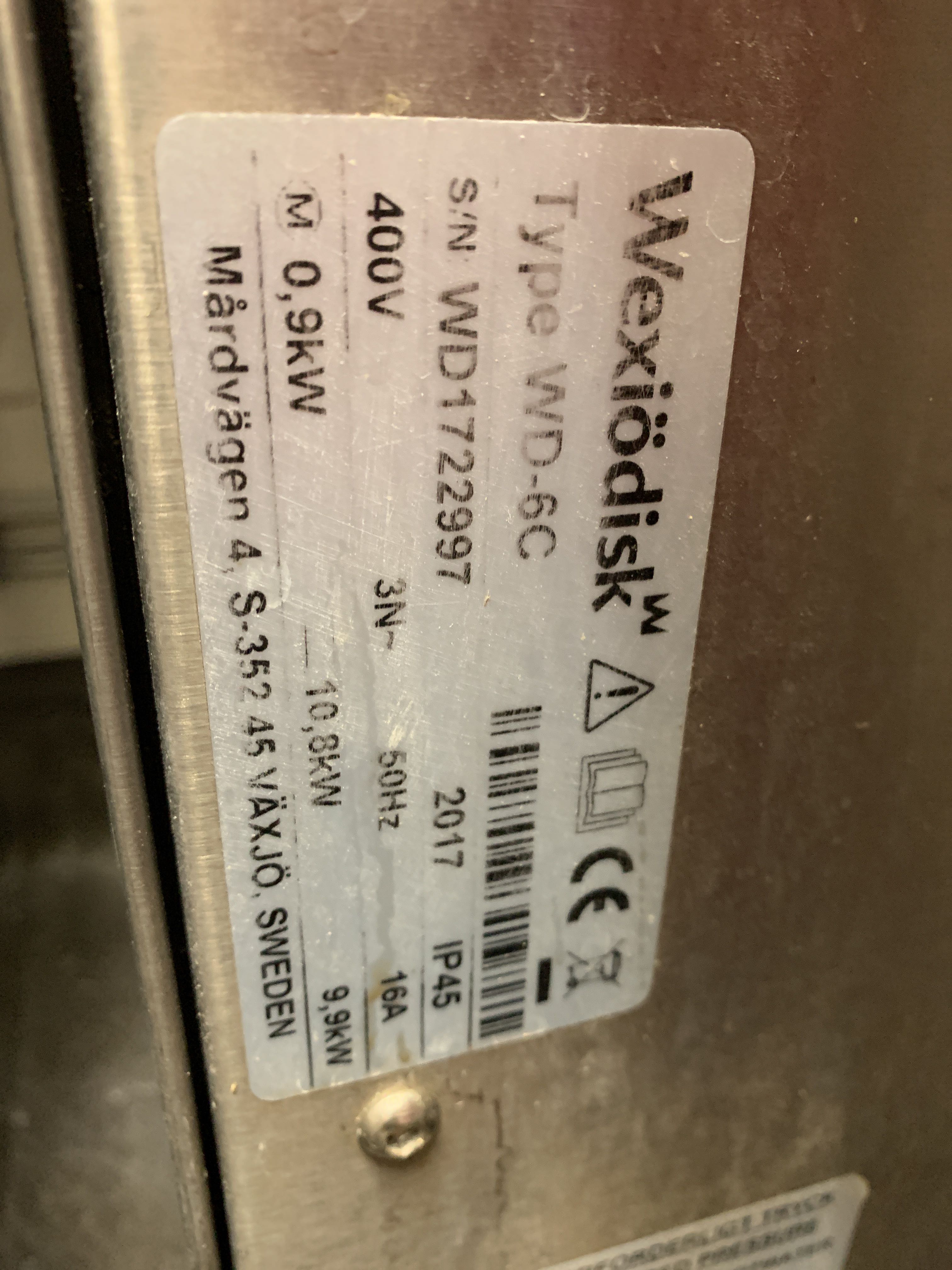Diskstation: Wexiödisk WD-6C -2017, in- och utmatningsbänkar, hyllor m ...