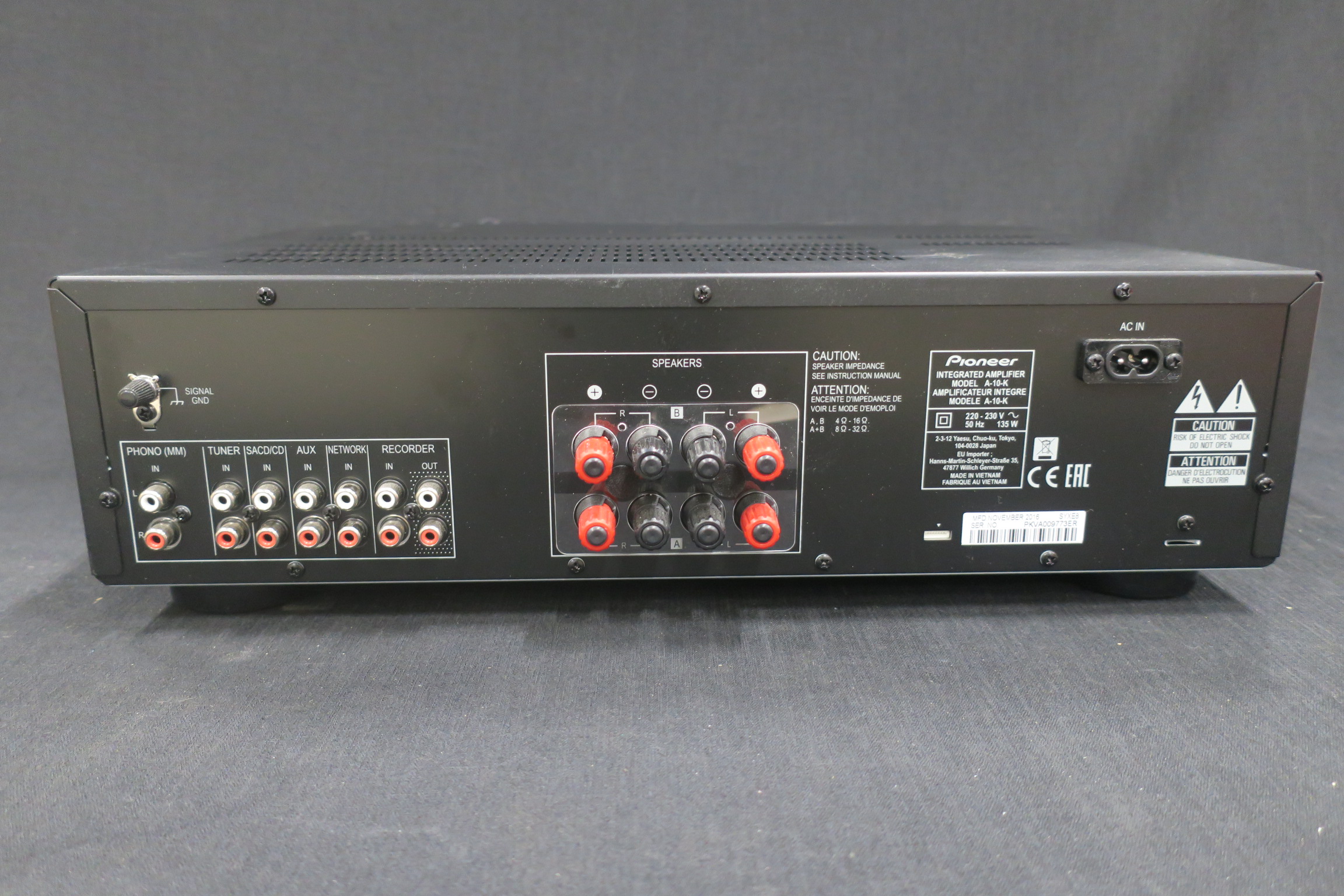 Pioneer Amplifier - A-10 | Stereo Integrated A-10-K A10 amplifier