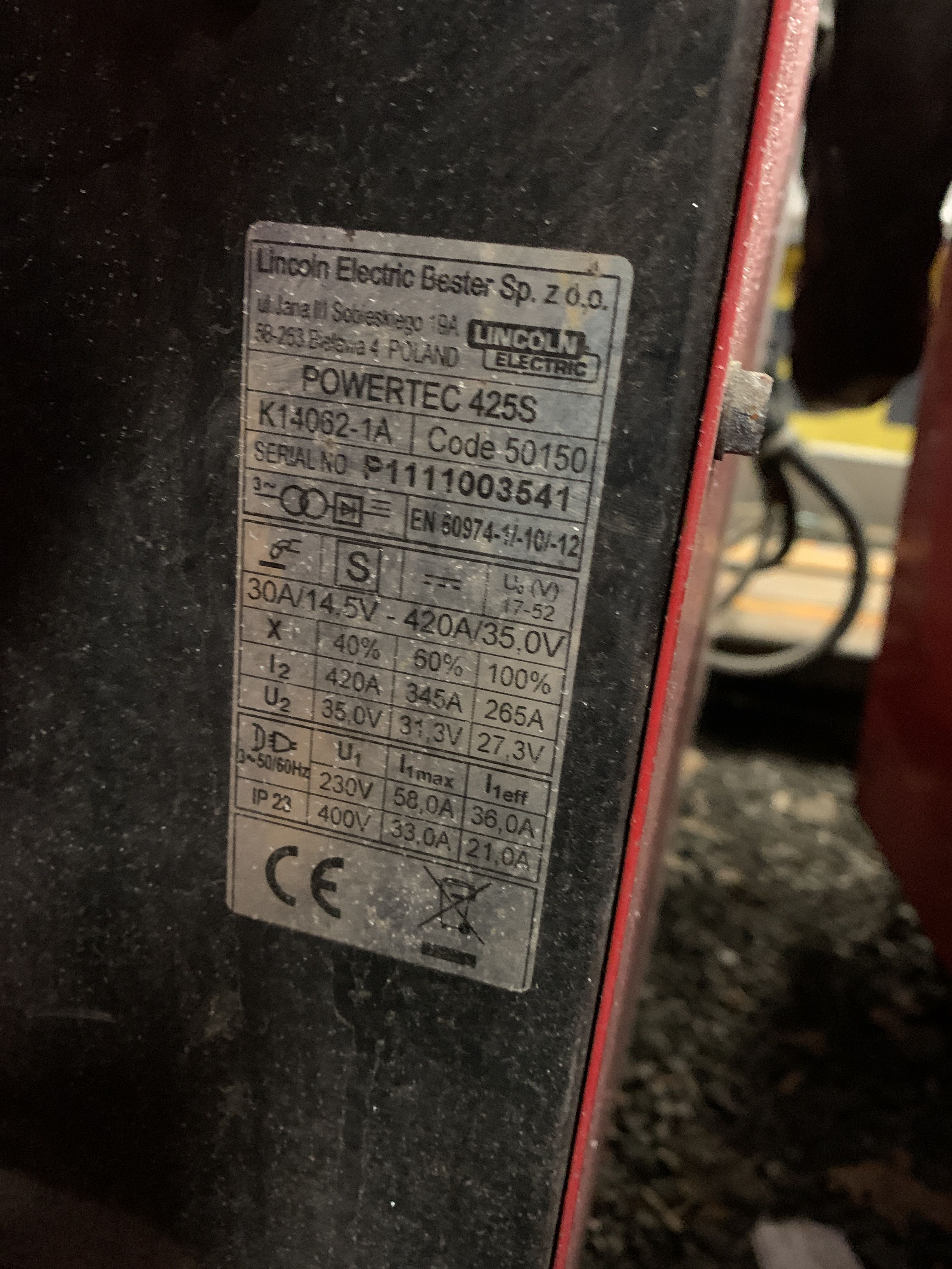 MIG welder with feeder and cooler Lincoln Electric Powertec