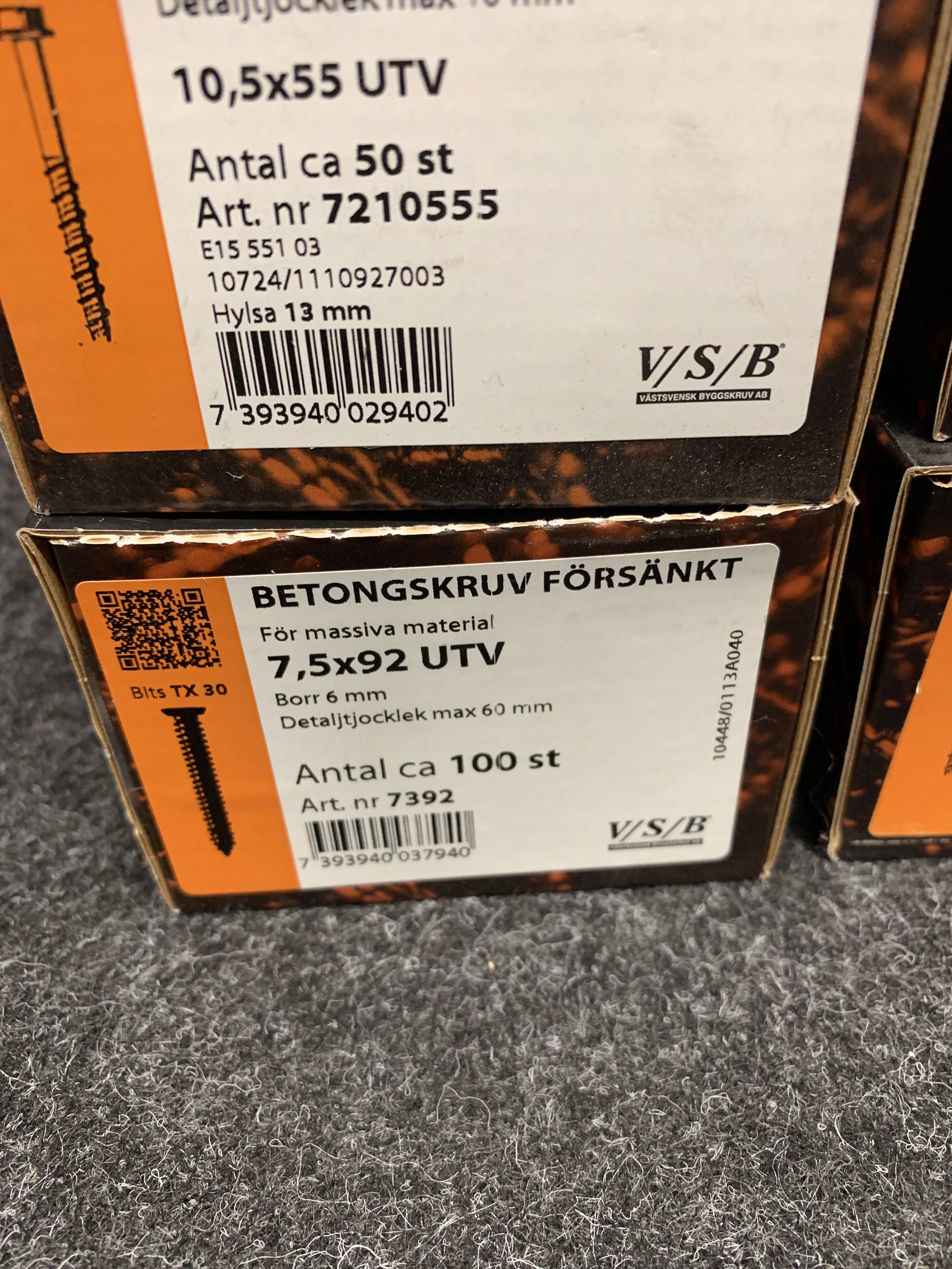 10 st Förpackningar skruv, VSB - Auktioner online - Nätauktioner ...