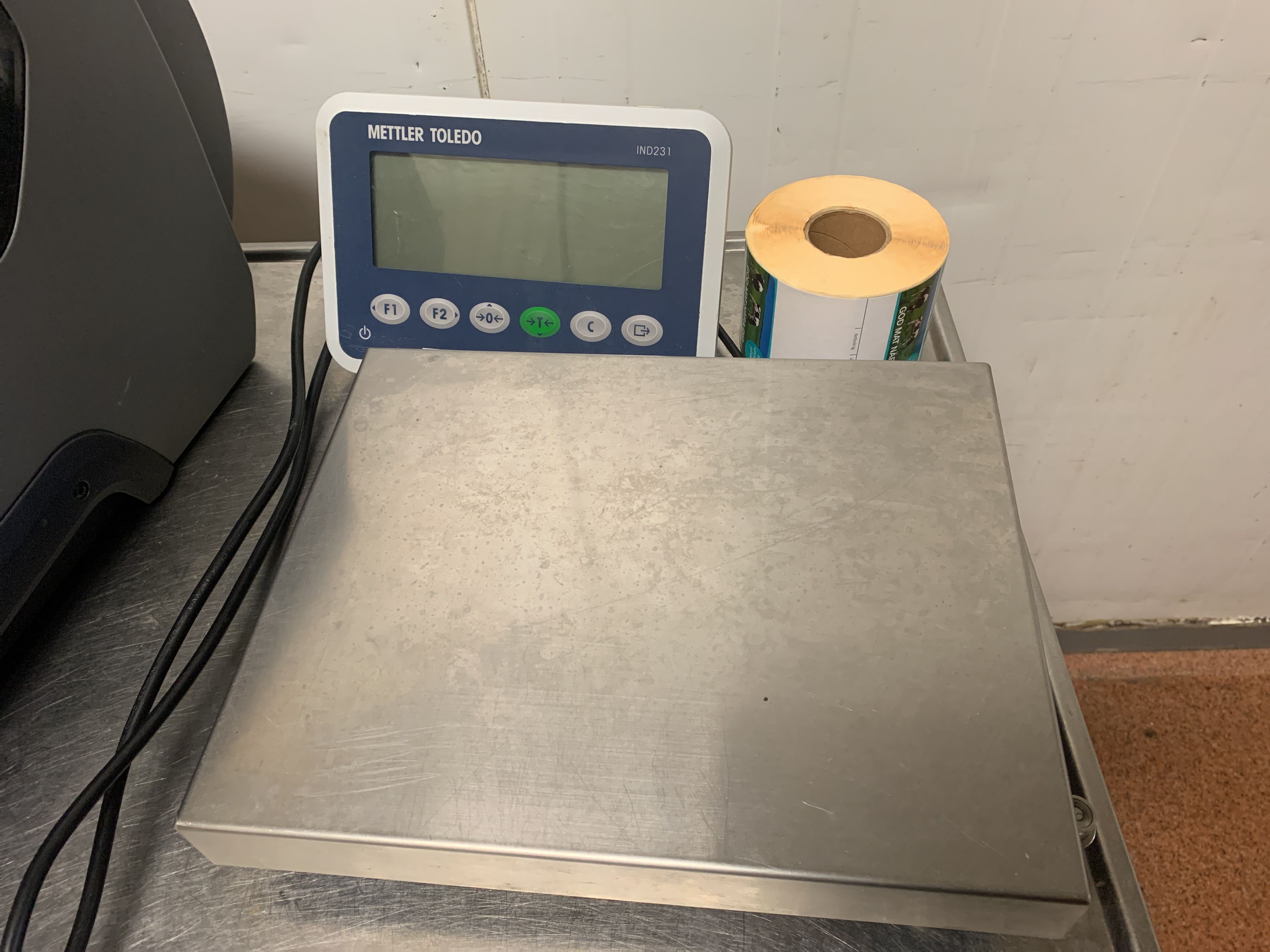 Industrial scale with label printer Mettler Toledo, Intermec PS