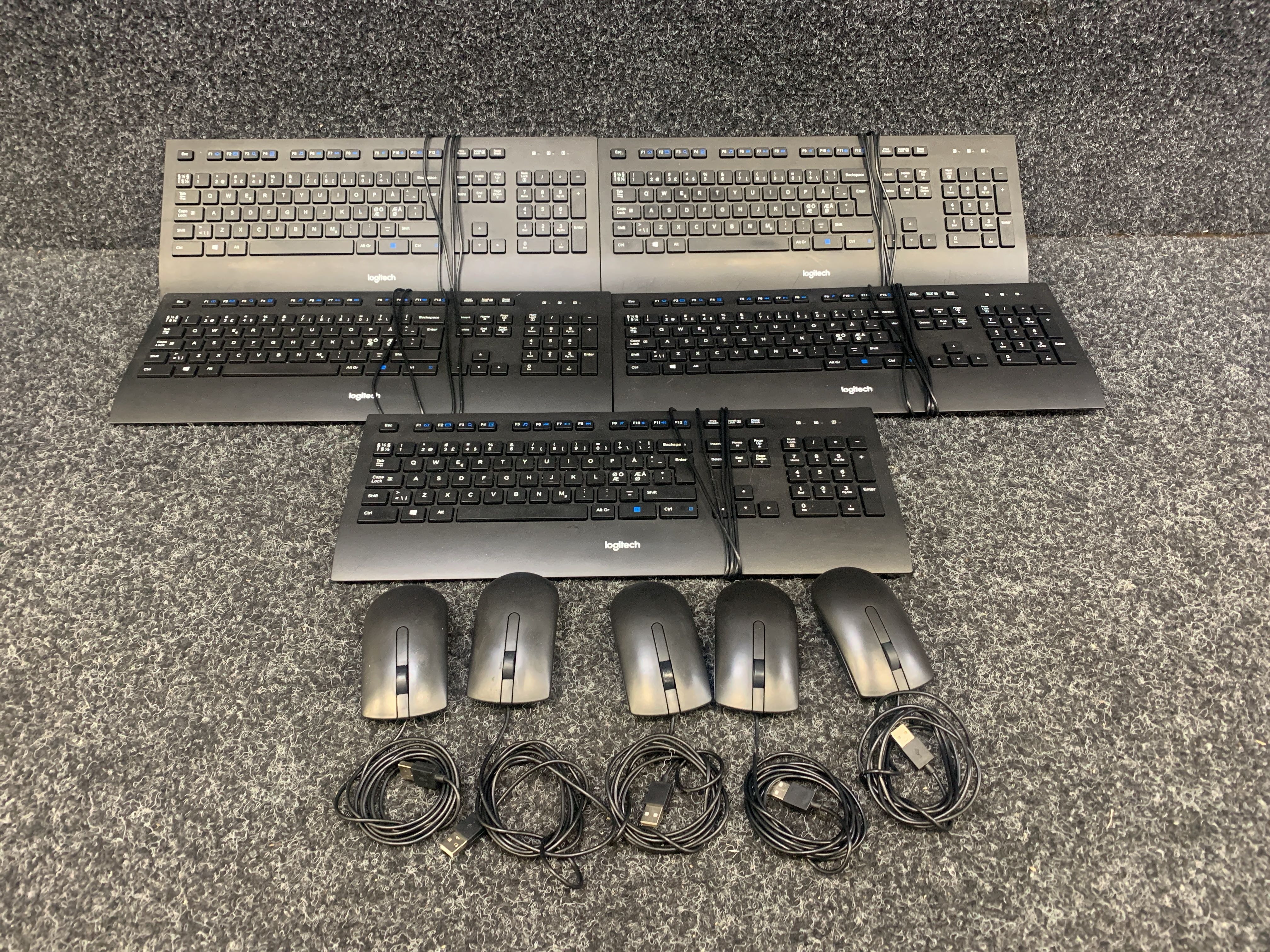 5 keyboards and mice, Logitech & Dell - PS Auction - We value the ...