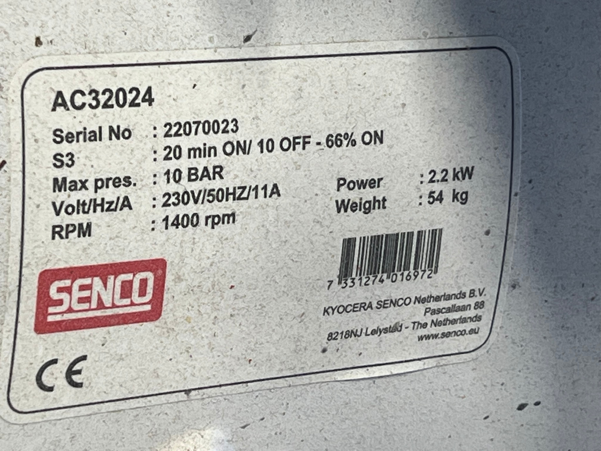 Compressor Senco AC32024 - PS Auction - We value the future