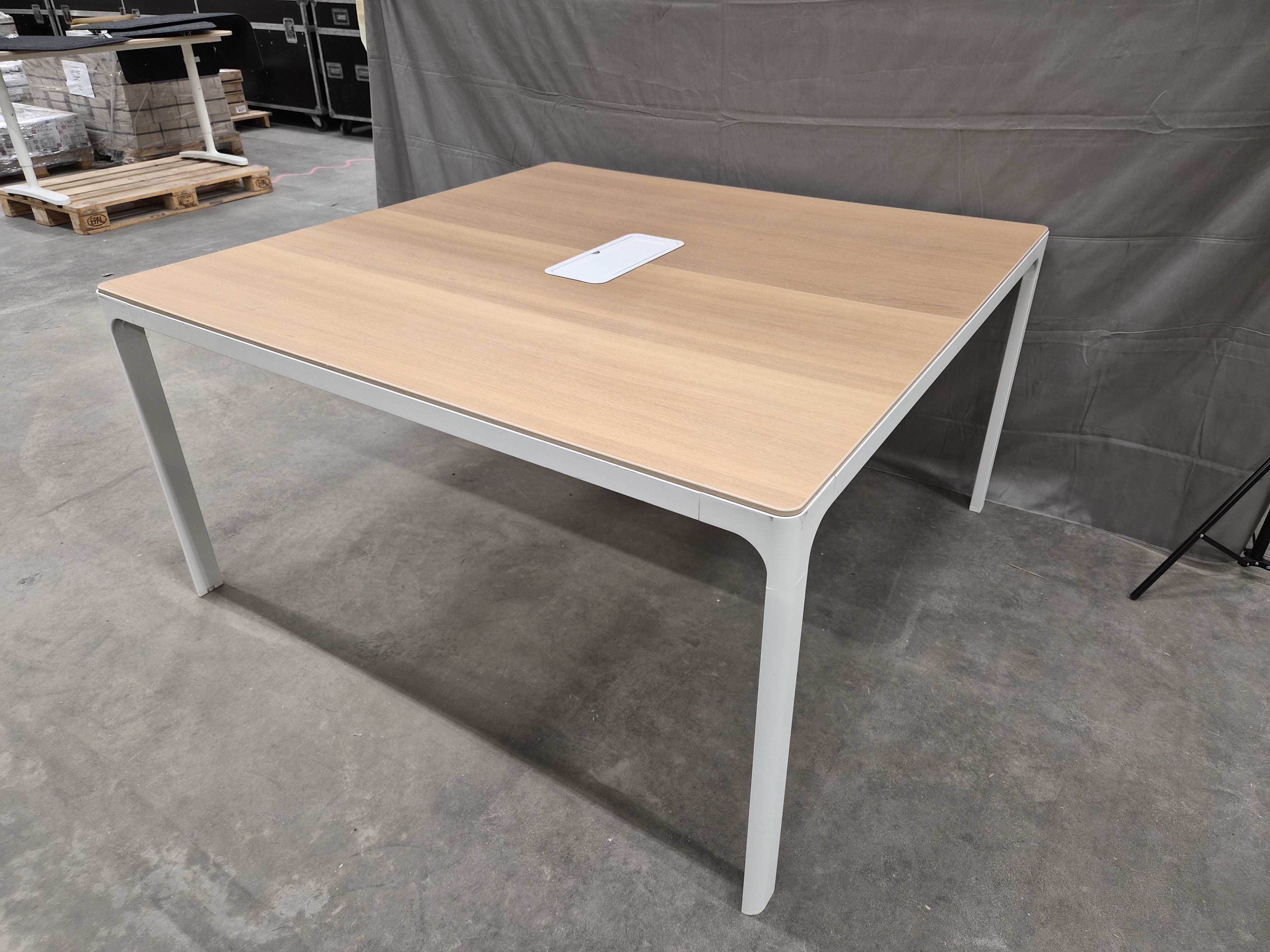Conference table – square, cable entry - PS Auction - We value the ...