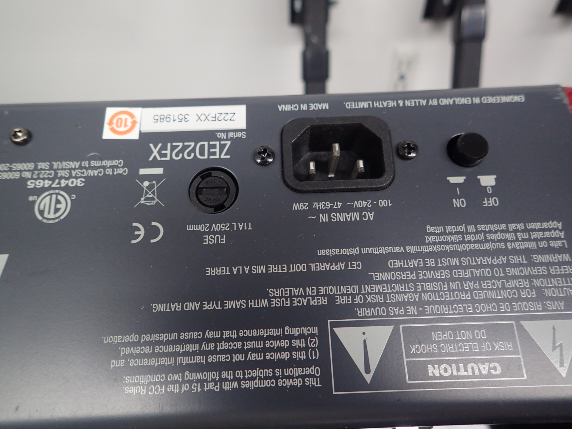 Allen and Heath ZED-22FX USB Stereo Mixer - PS Auction - We value