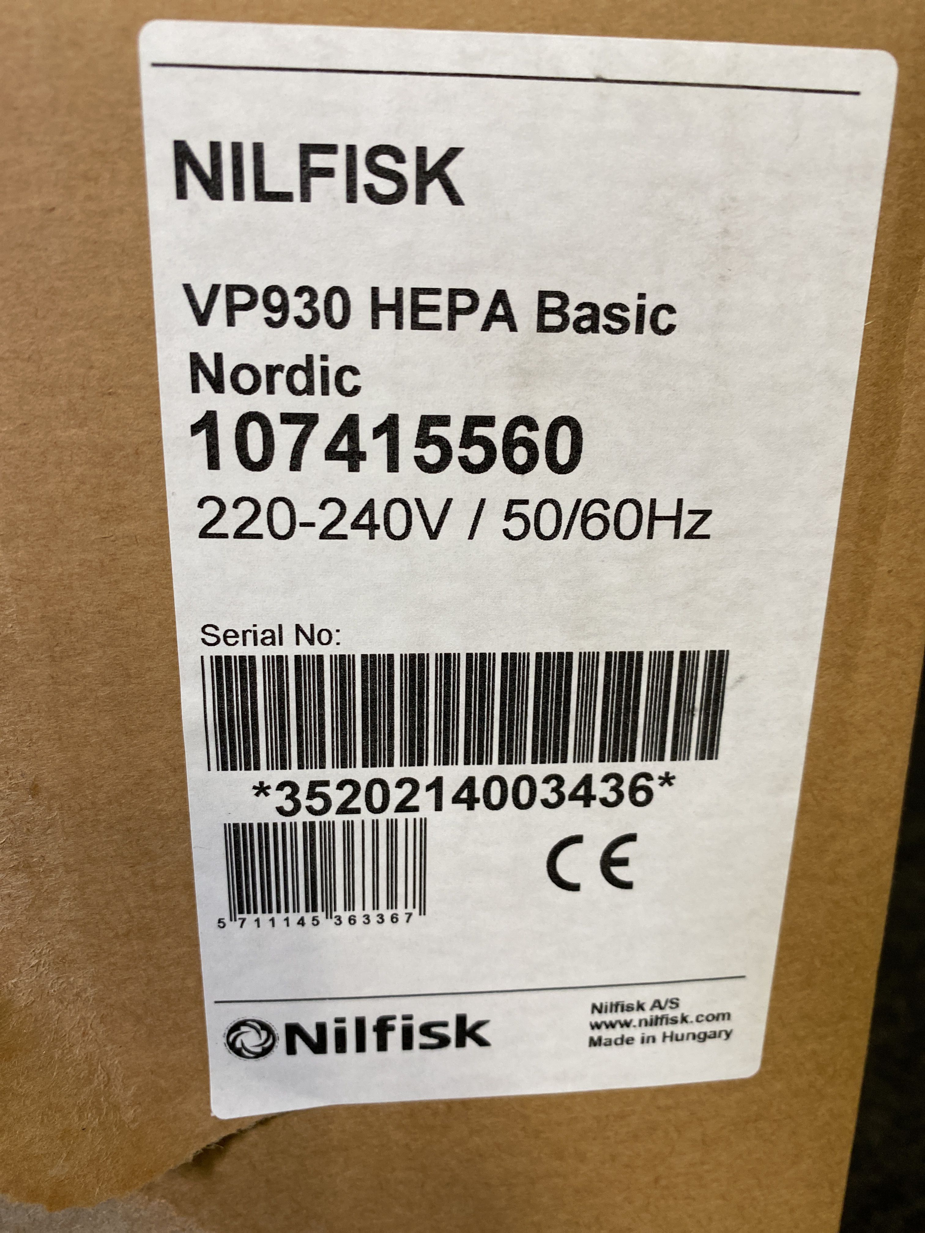 Vacuum cleaner Nilfisk Basic VP930 PS Auction We value the future