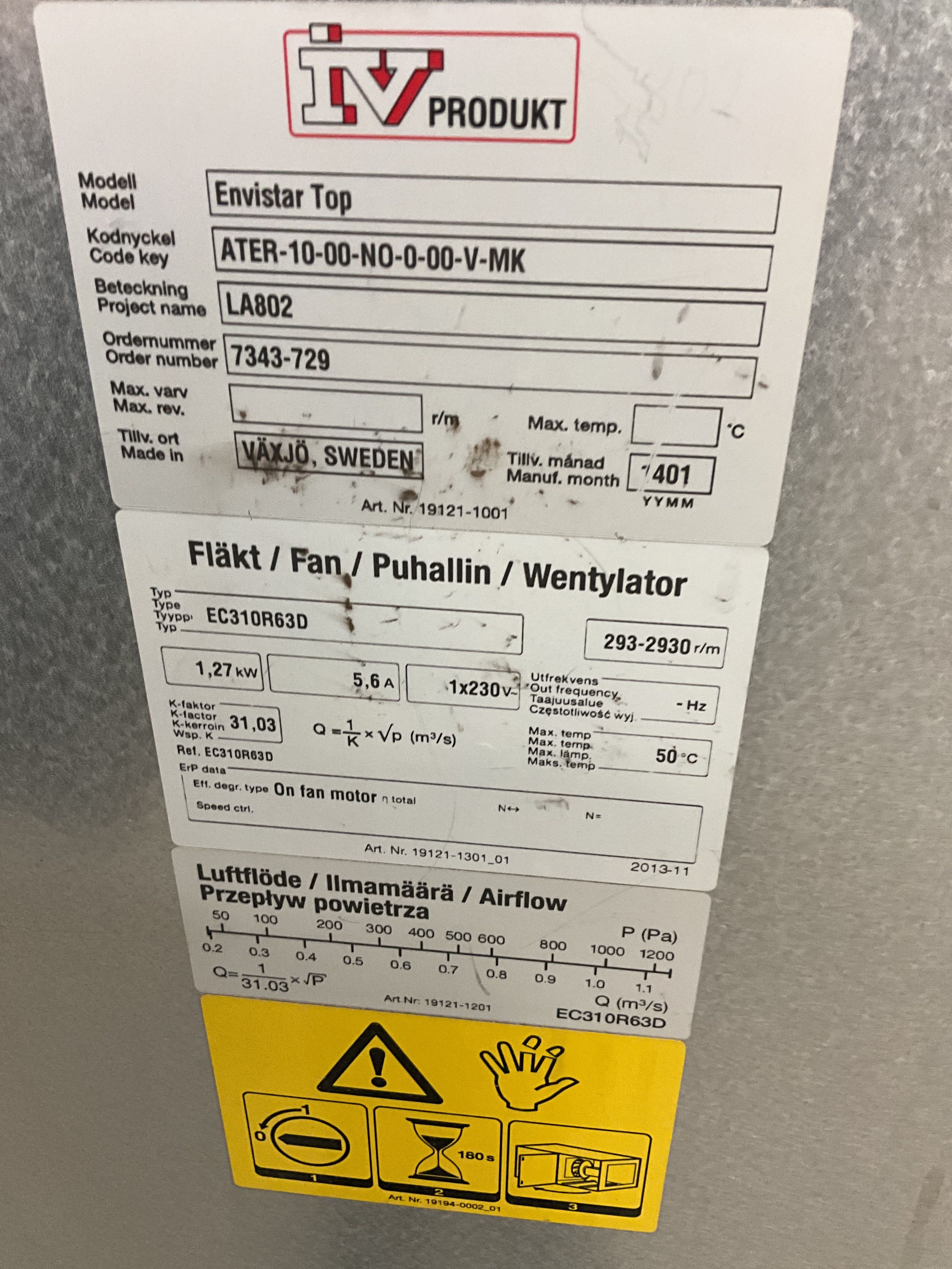 Ventilation unit - Envistar TOP - PS Auction - We value the future ...