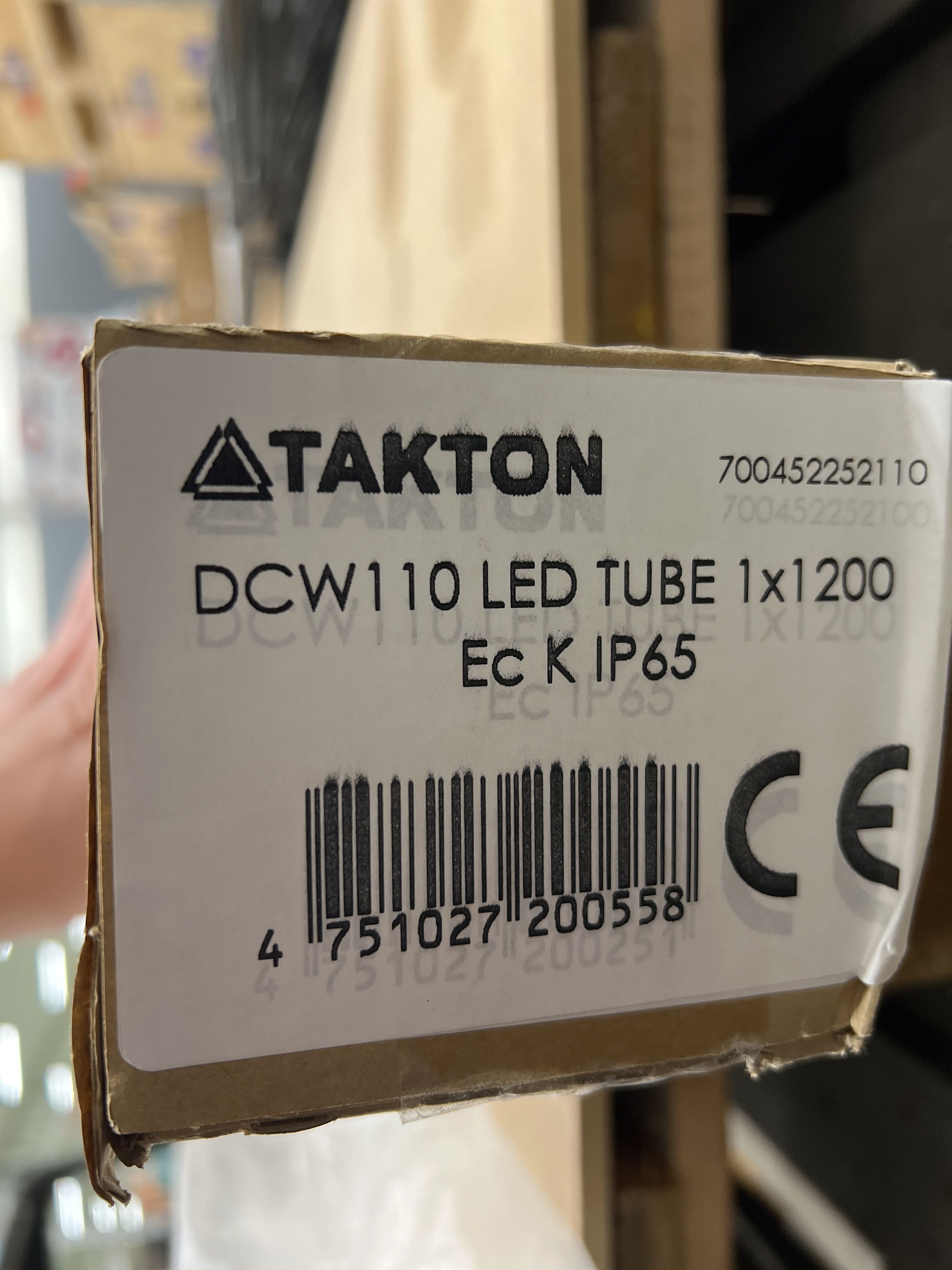Industrial luminaire Takton DCW110 LED Tube 1x1200 Ec K IP65 - PS ...