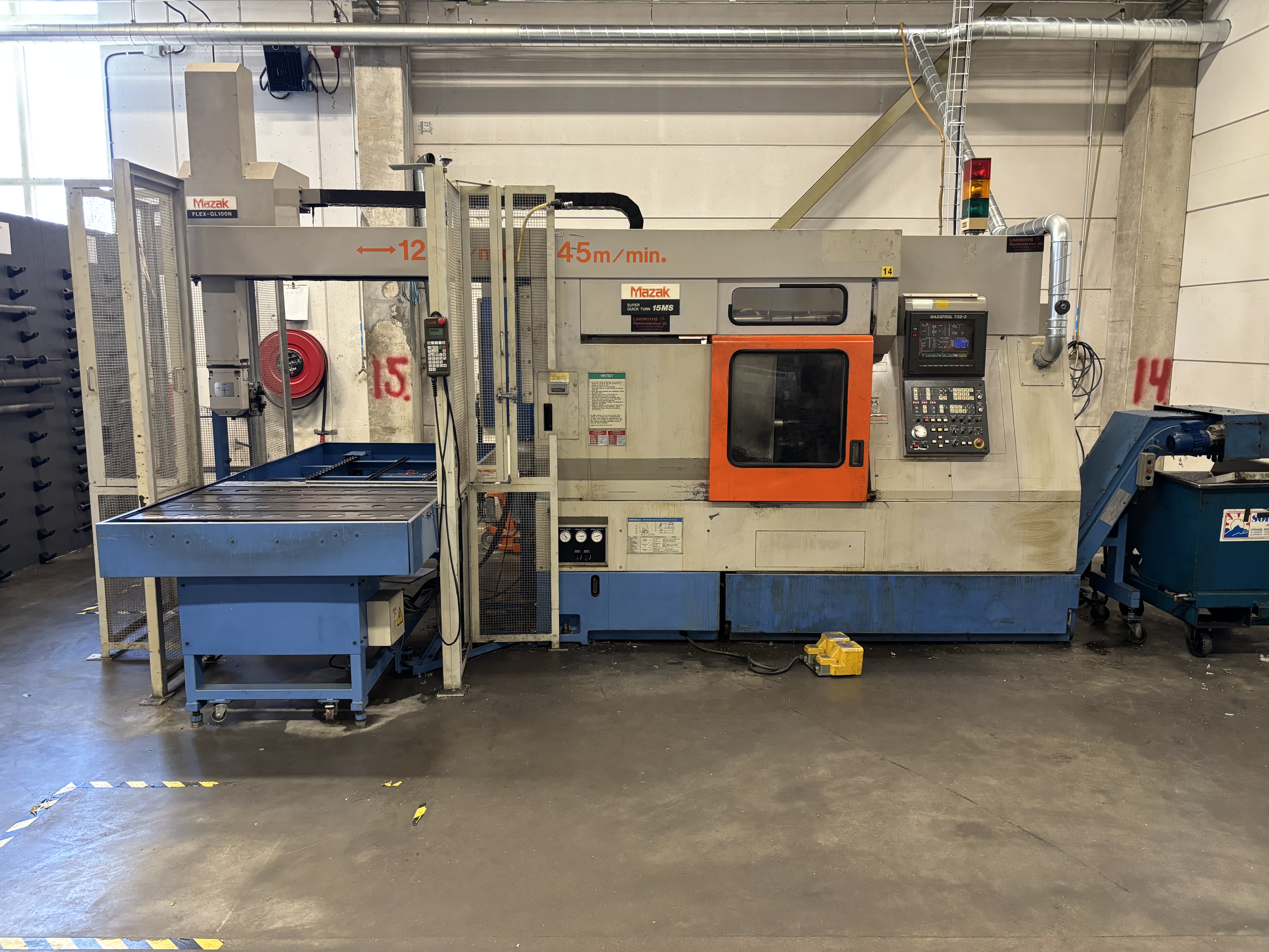 CNC lathe with accessories - Mazak SQT-15MS -1991