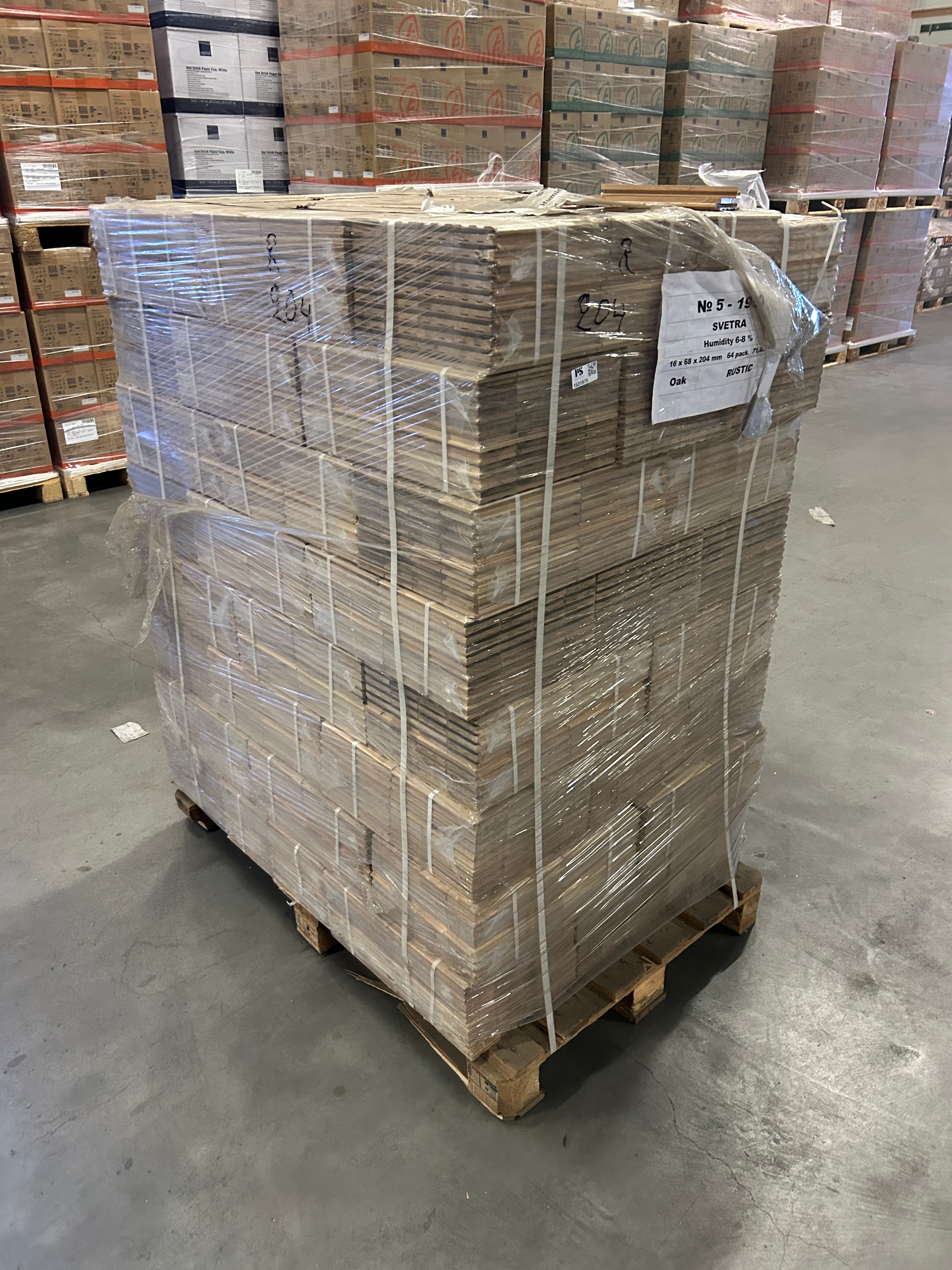 Stavparkett rustik ek, totalt 71 m² | PS Auction