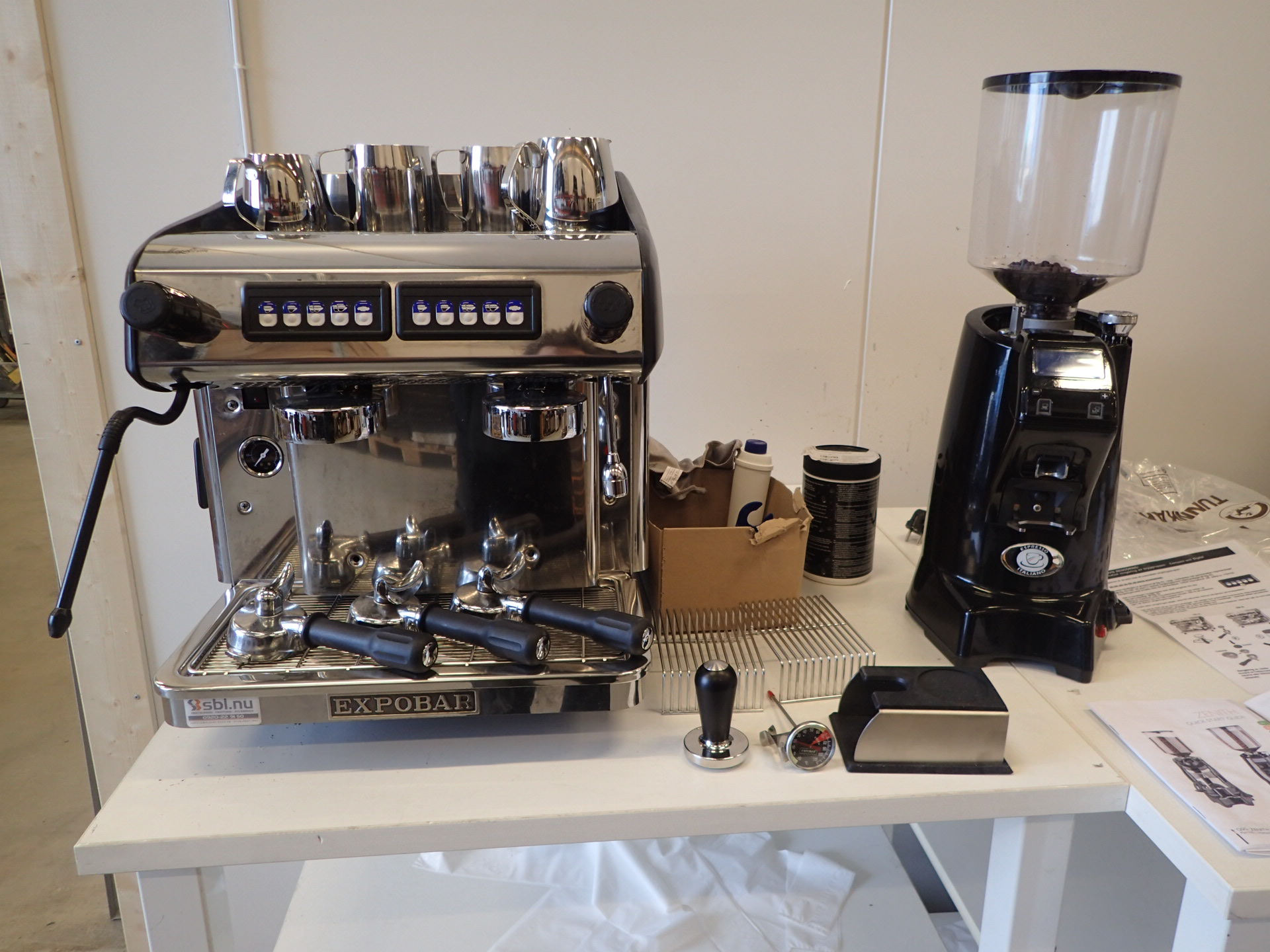 Espresso maskin inkl kaffekvarn Auktioner online Nätauktioner