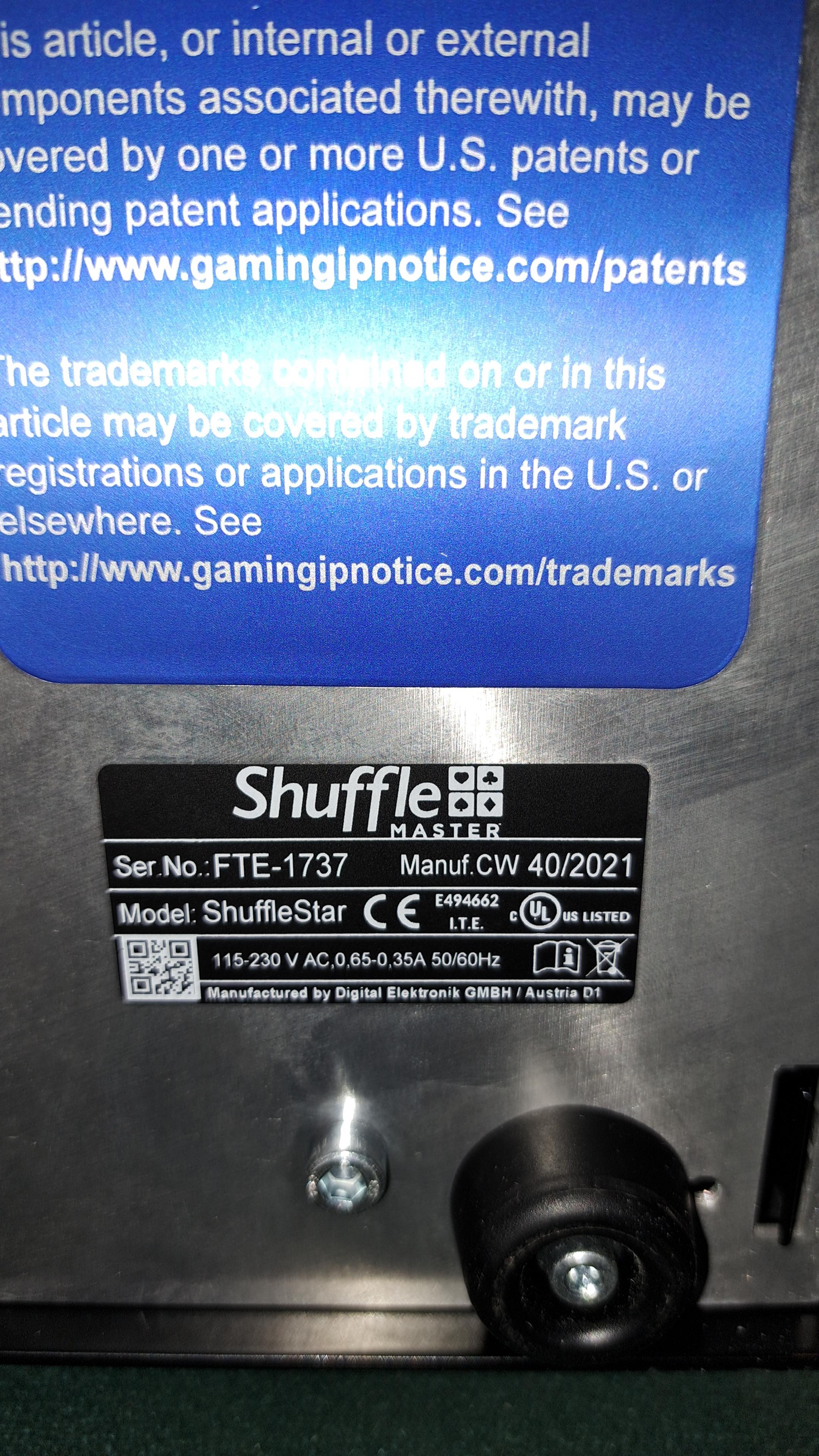 Shufflestar Card shuffler, SHFL Shufflestar (2021) - PS Auction - We value the ...