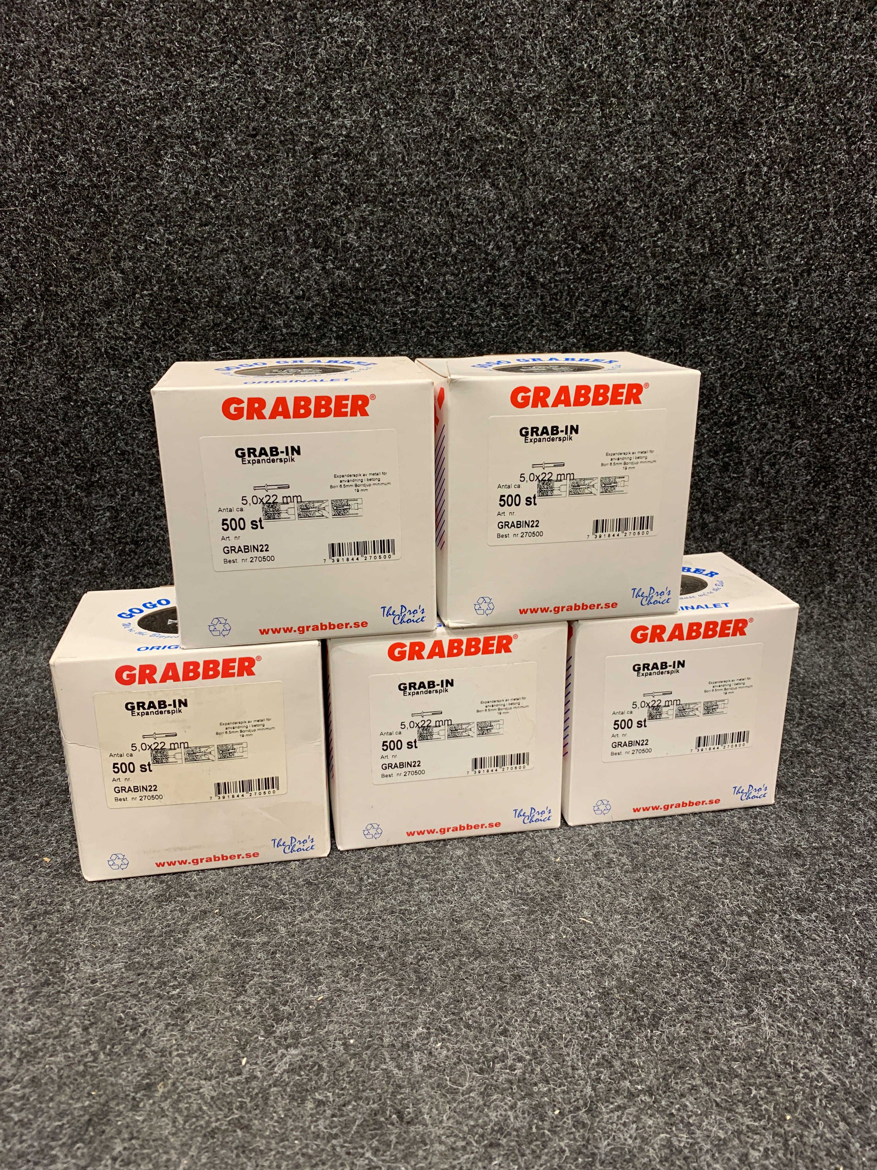 5 pcs Packs Expander nail 5.0x22mm, Grabber - PS Auction - We value the ...