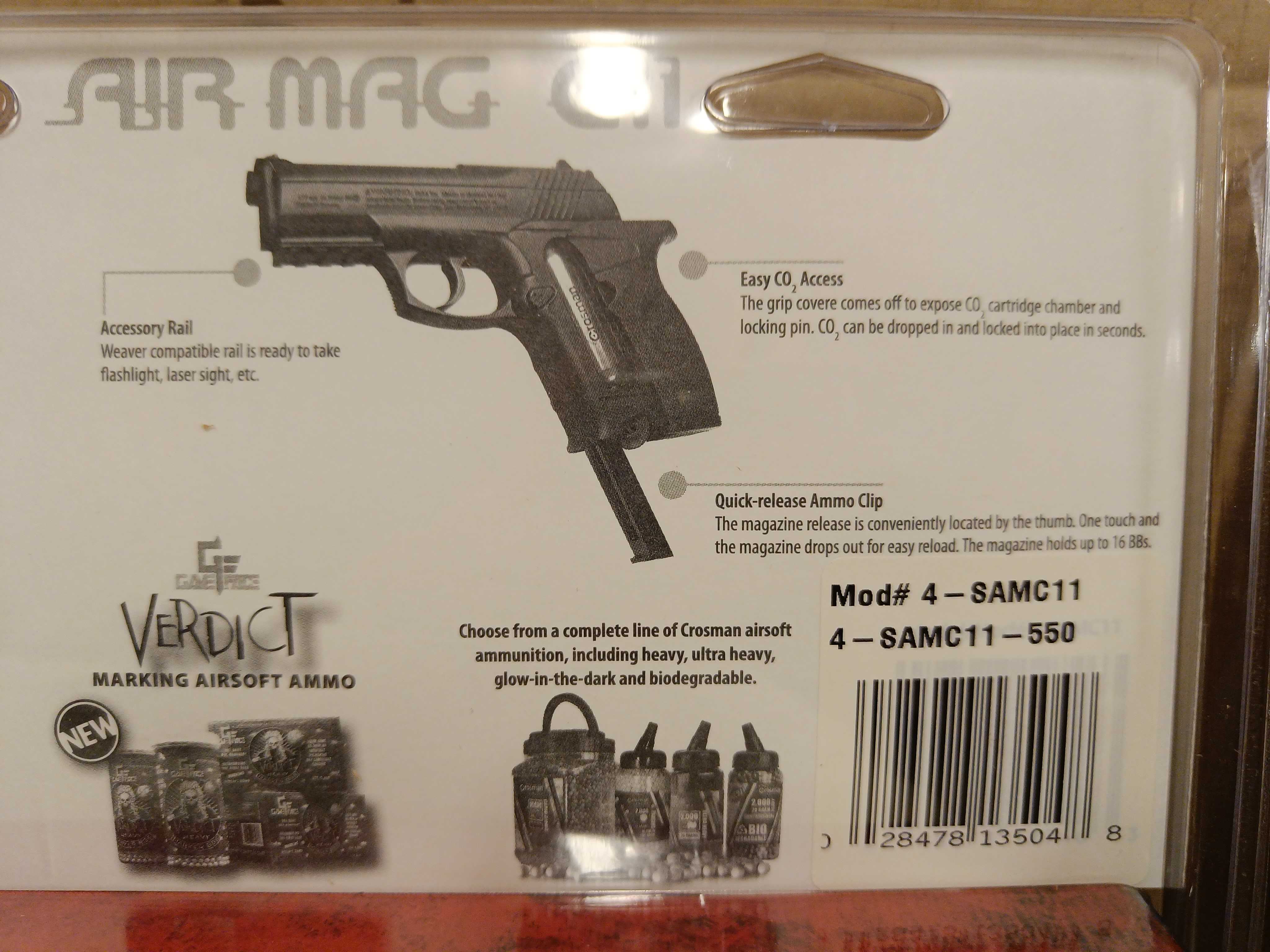 3 new Carbonated airsoft pistols Crosman airmag c11 6mm PS Auction