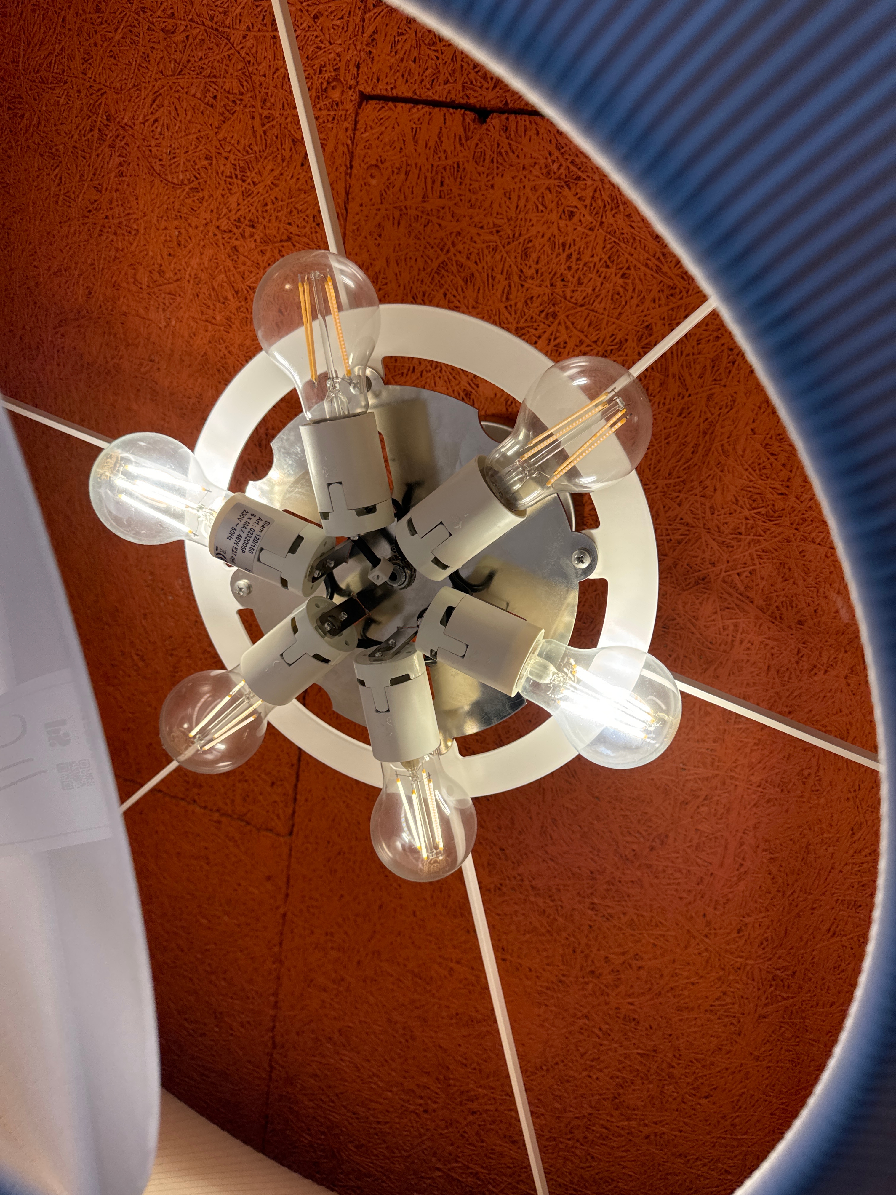 5 ceilings approx. 150cm Ø, requires ladder and electrician - PS ...