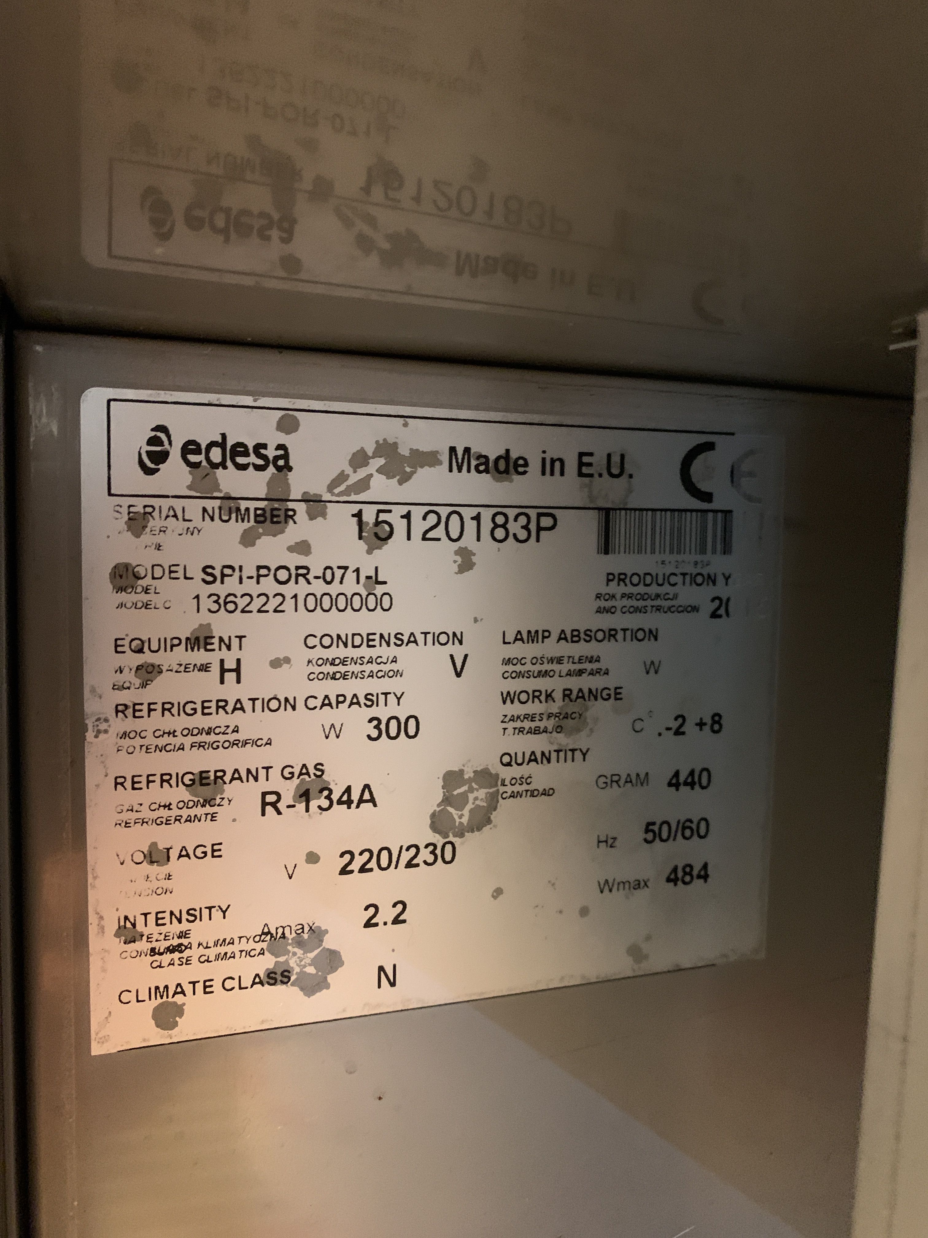 Restaurant refrigerator Edesa SPIPOR071L PS Auction We value the