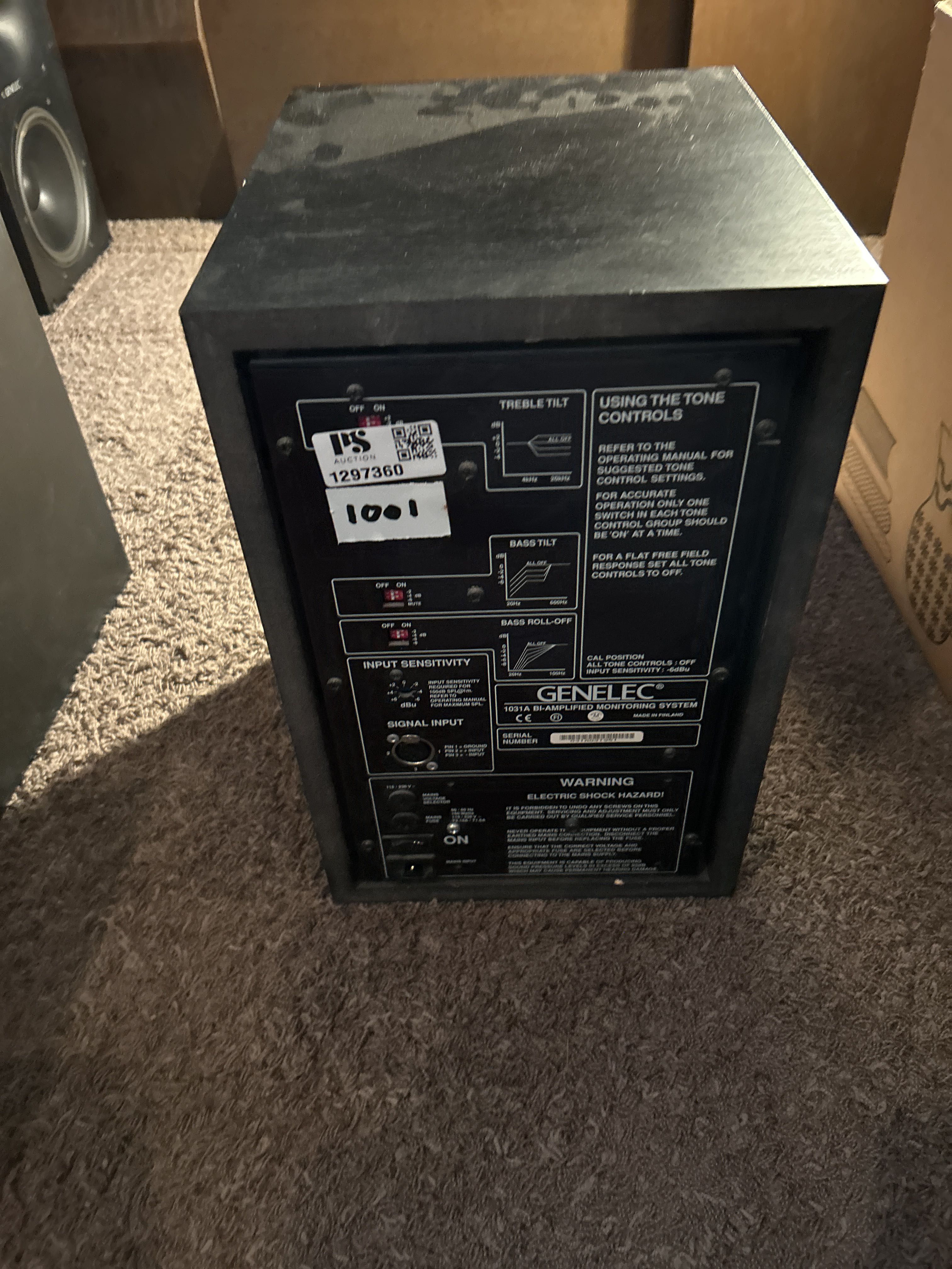 Genelec 1031A Active Loudspeaker - PS Auction - We value the