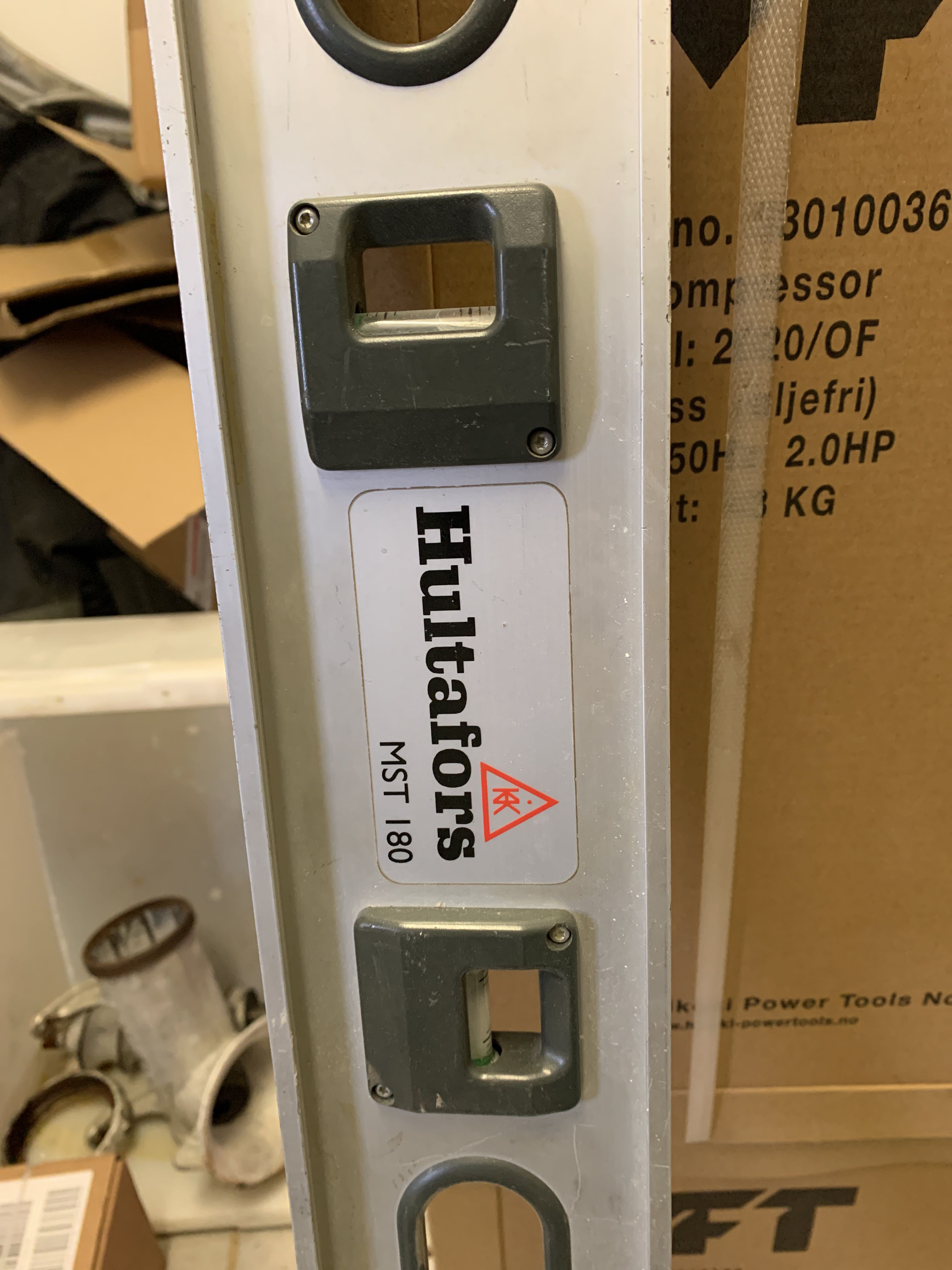 Hultafors Tools 200-78 In. Aluminum PV Spirit Level, 59 X 26 Mm, 880 Grams, 200mm Vial Radius At