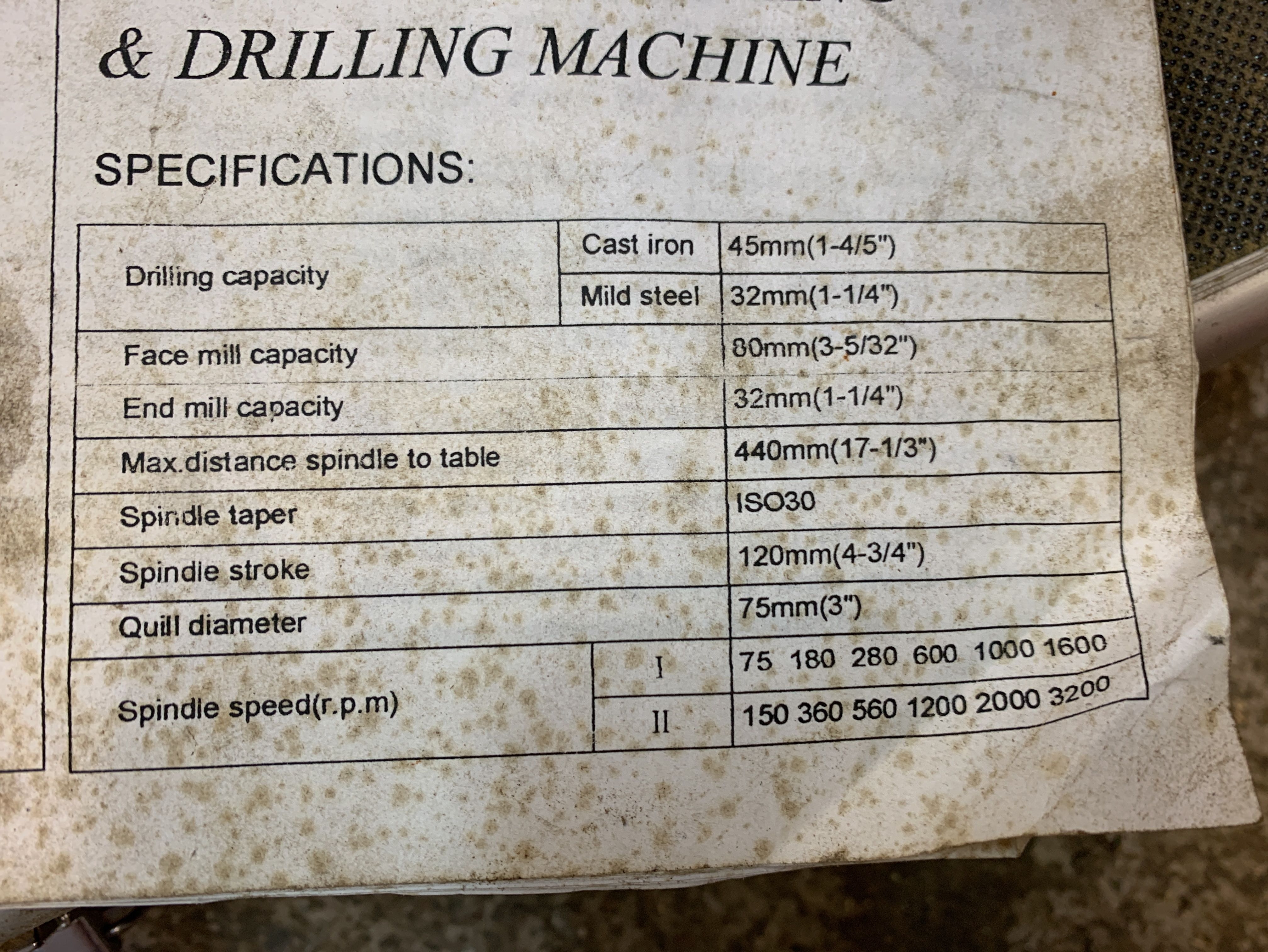 Drill and milling machine with digital reading system - PS Auction