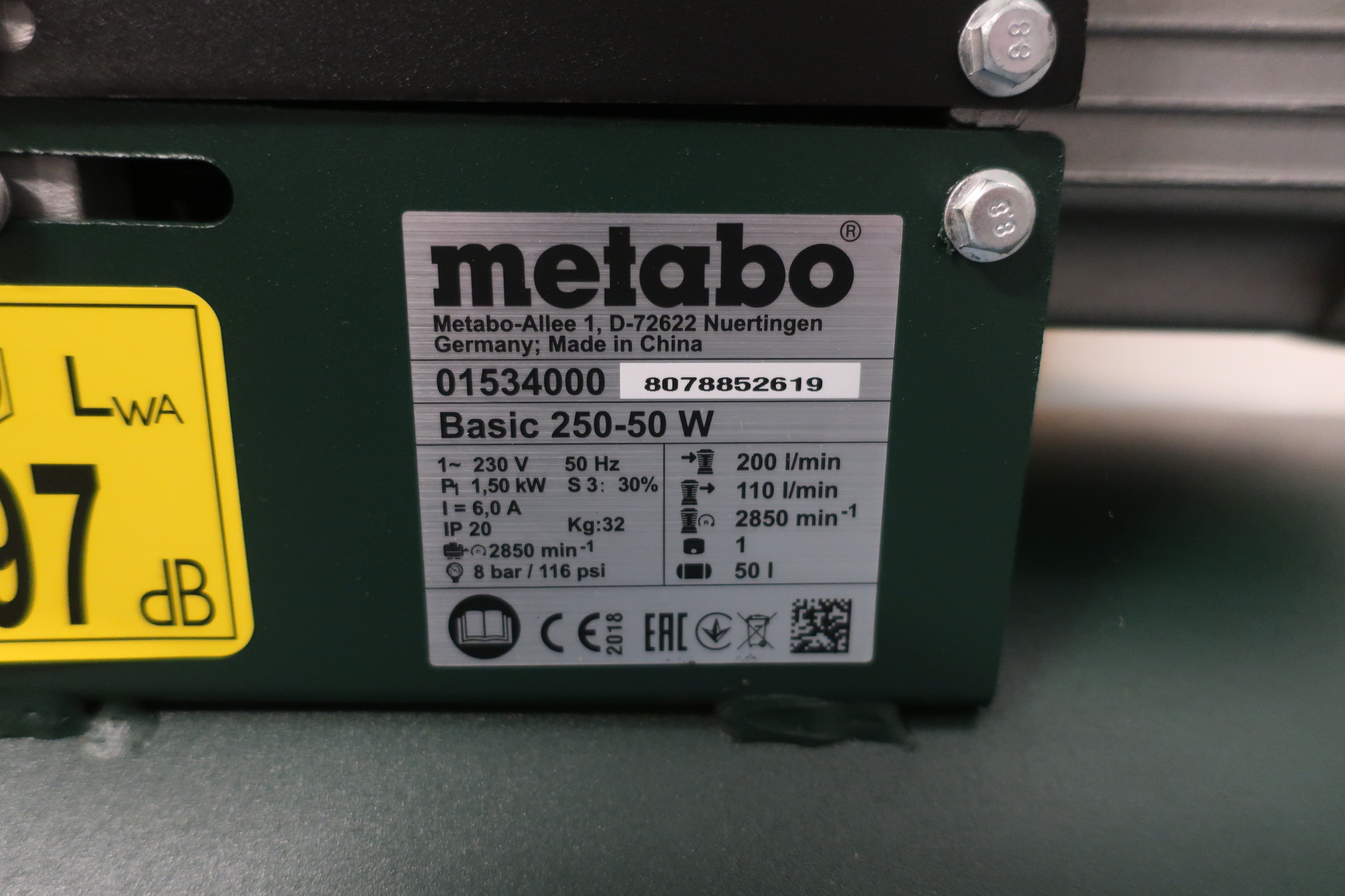 Basic Compressor 250-50 W Set Metabo