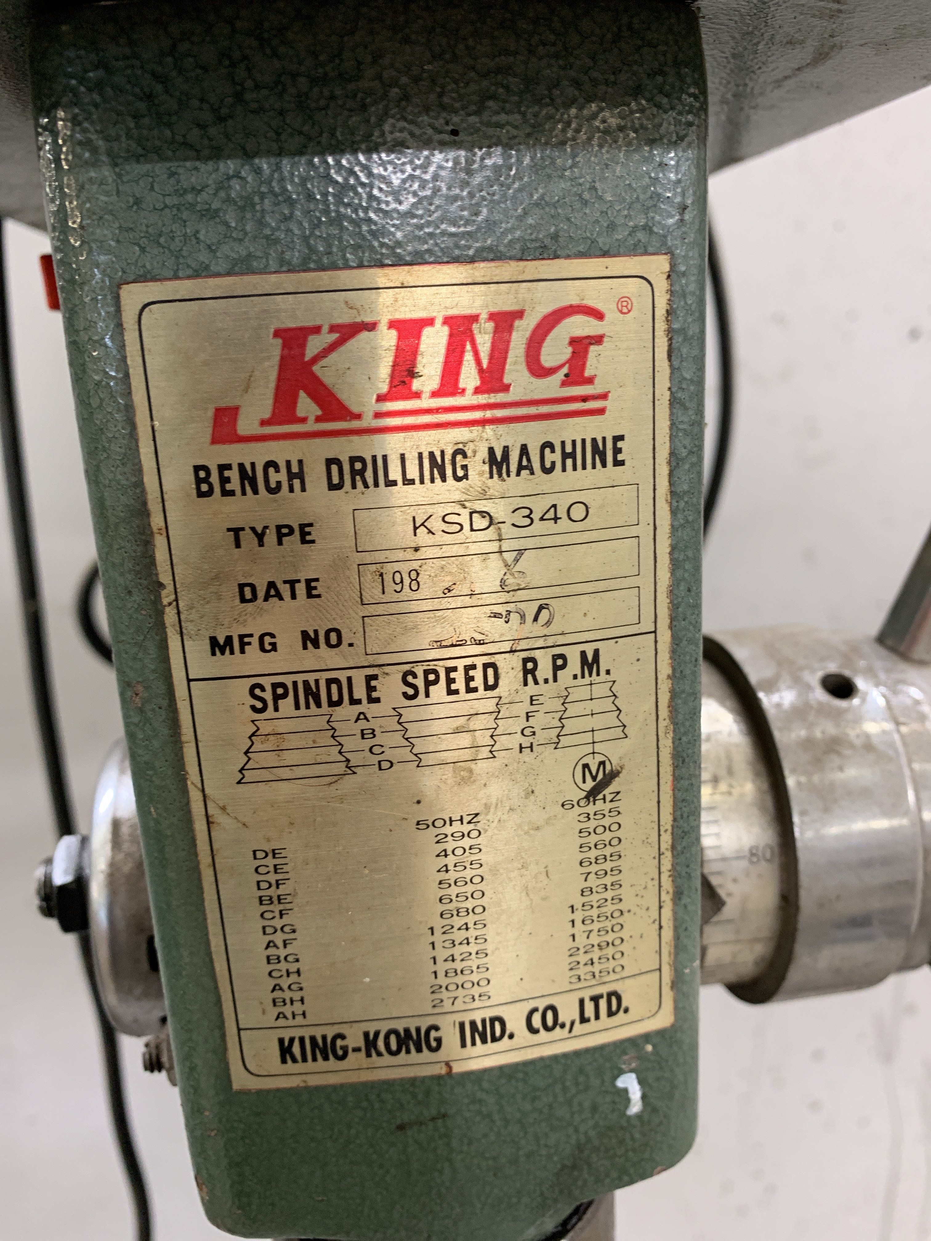 Pillar drill King KSD-340 - PS Auction - We value the future