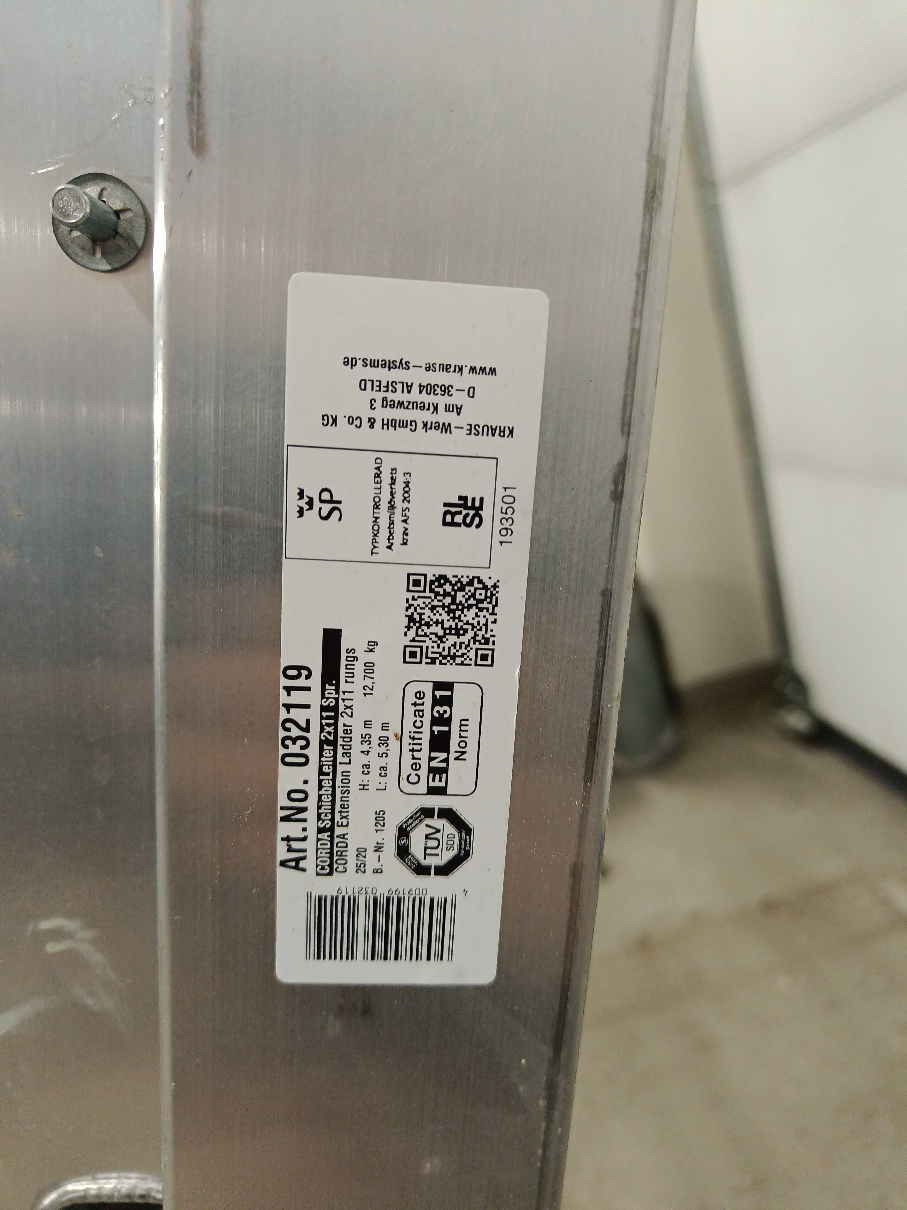 Extension ladder KRAUSE 5meter PS Auction We value the future