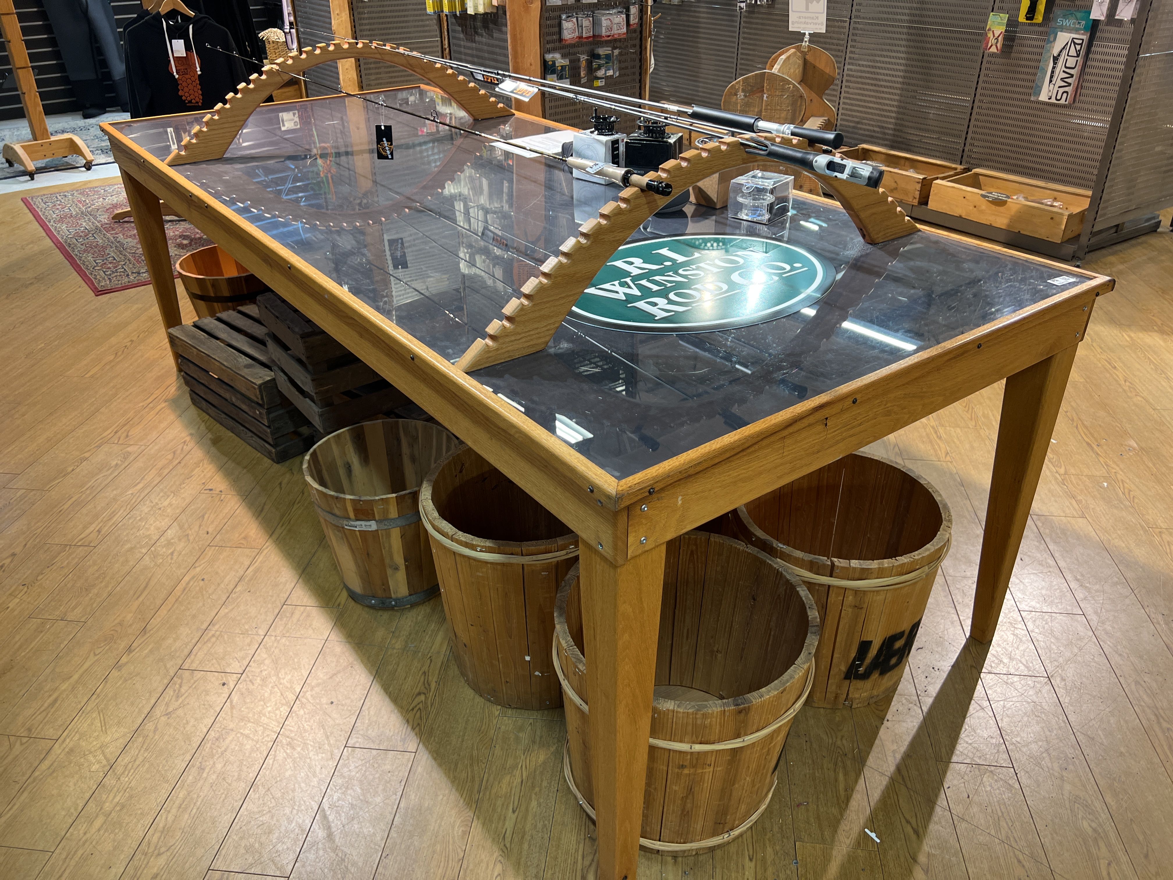 Glass and wood rod table - PS Auction - We value the future - Largest ...