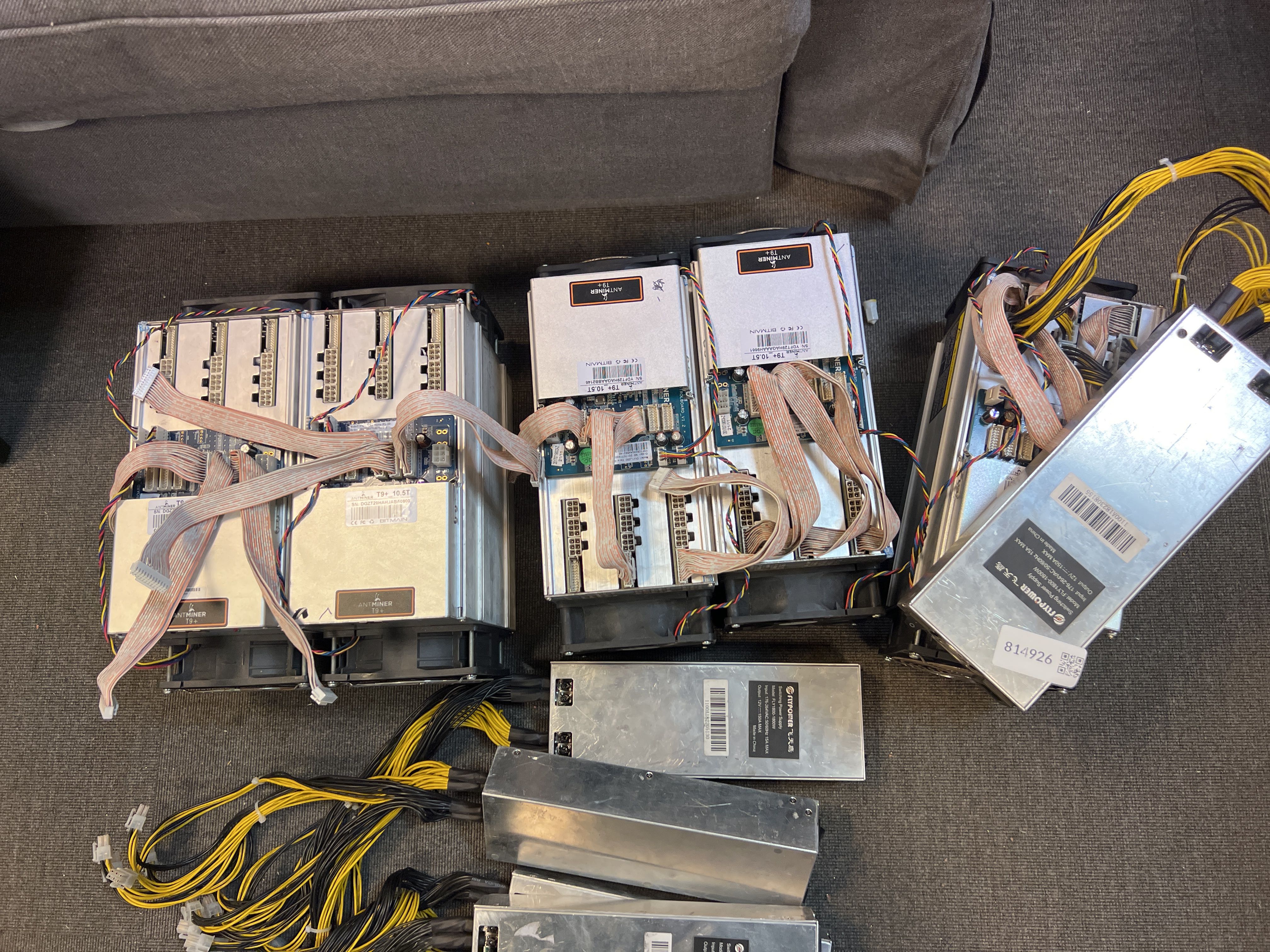 Crypto miners ANTMINER T9+ 5pcs - PS Auction - We value the future -  Largest in net auctions