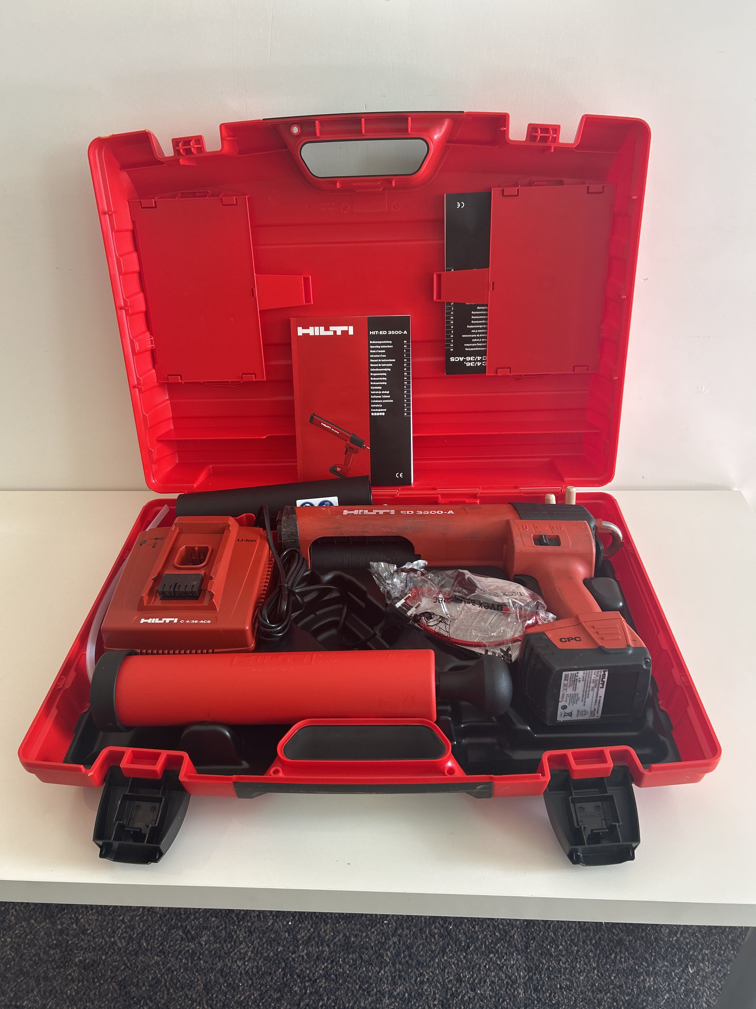Injekteringspistol med tillbehör - Hilti HIT-ED 3500-A - Auktioner 