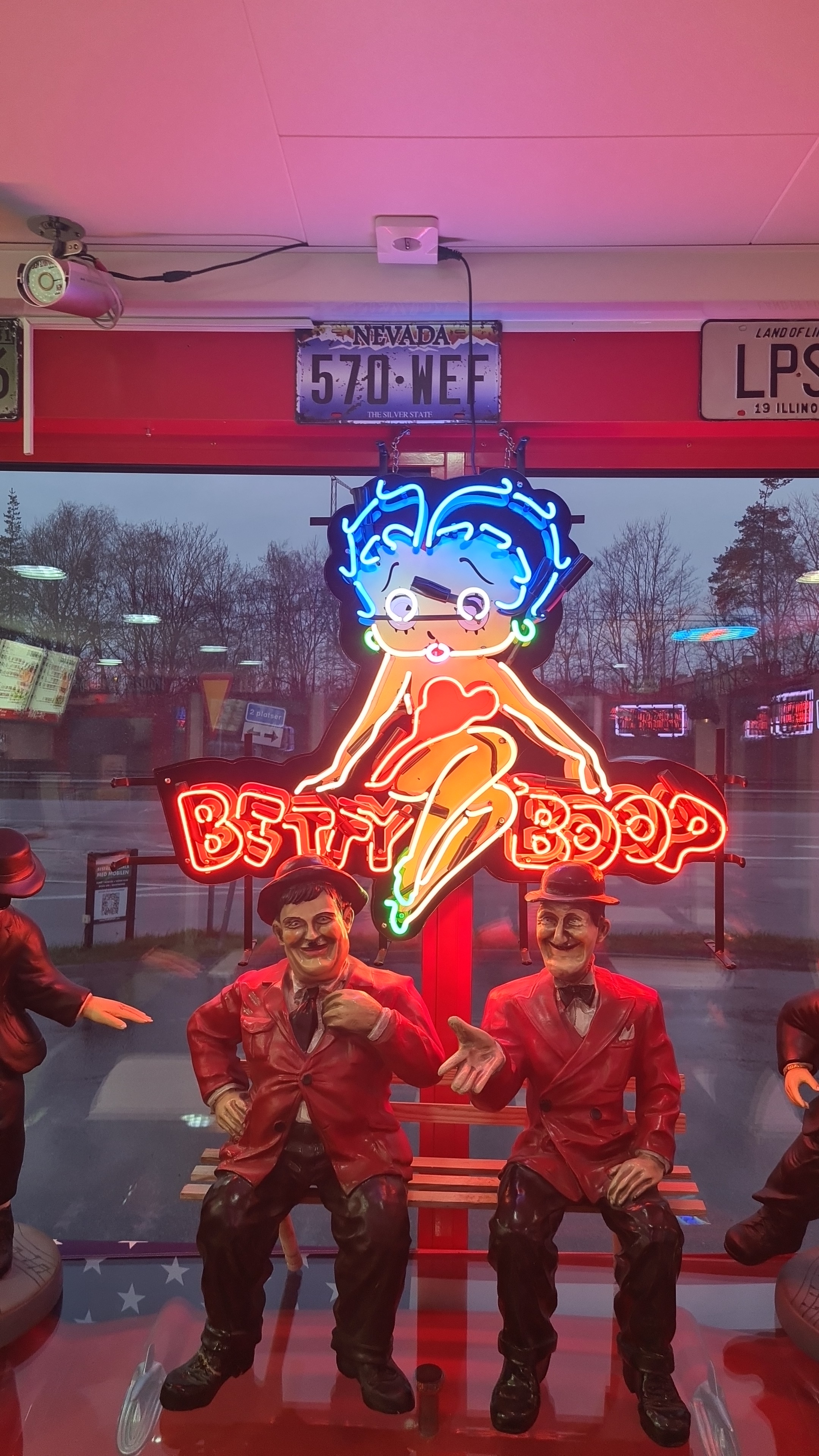 neon park betty duck (特価!!RARE直筆サインポスター) New neon sign Betty Boop 90x70 cm