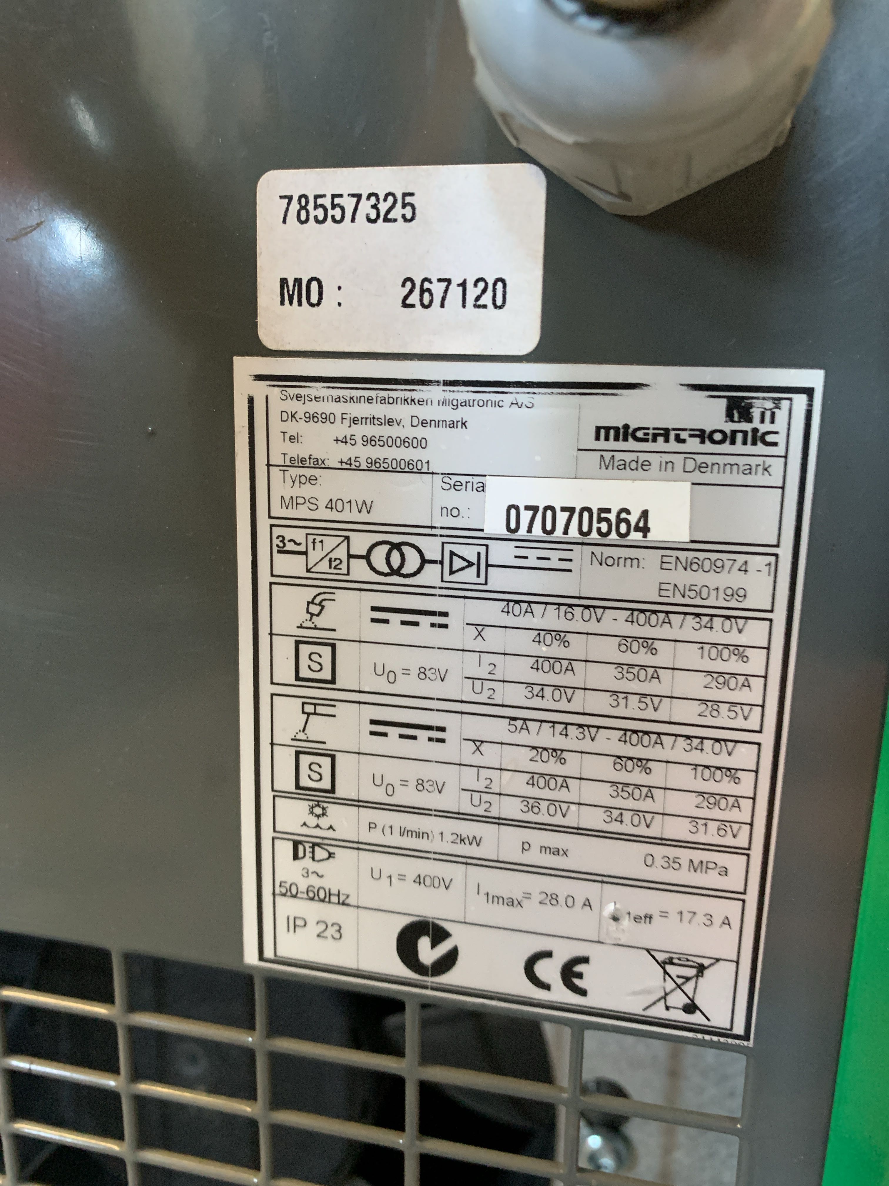 MIG/MAG welding Migatronic Sigma 400 - PS Auction - We value the