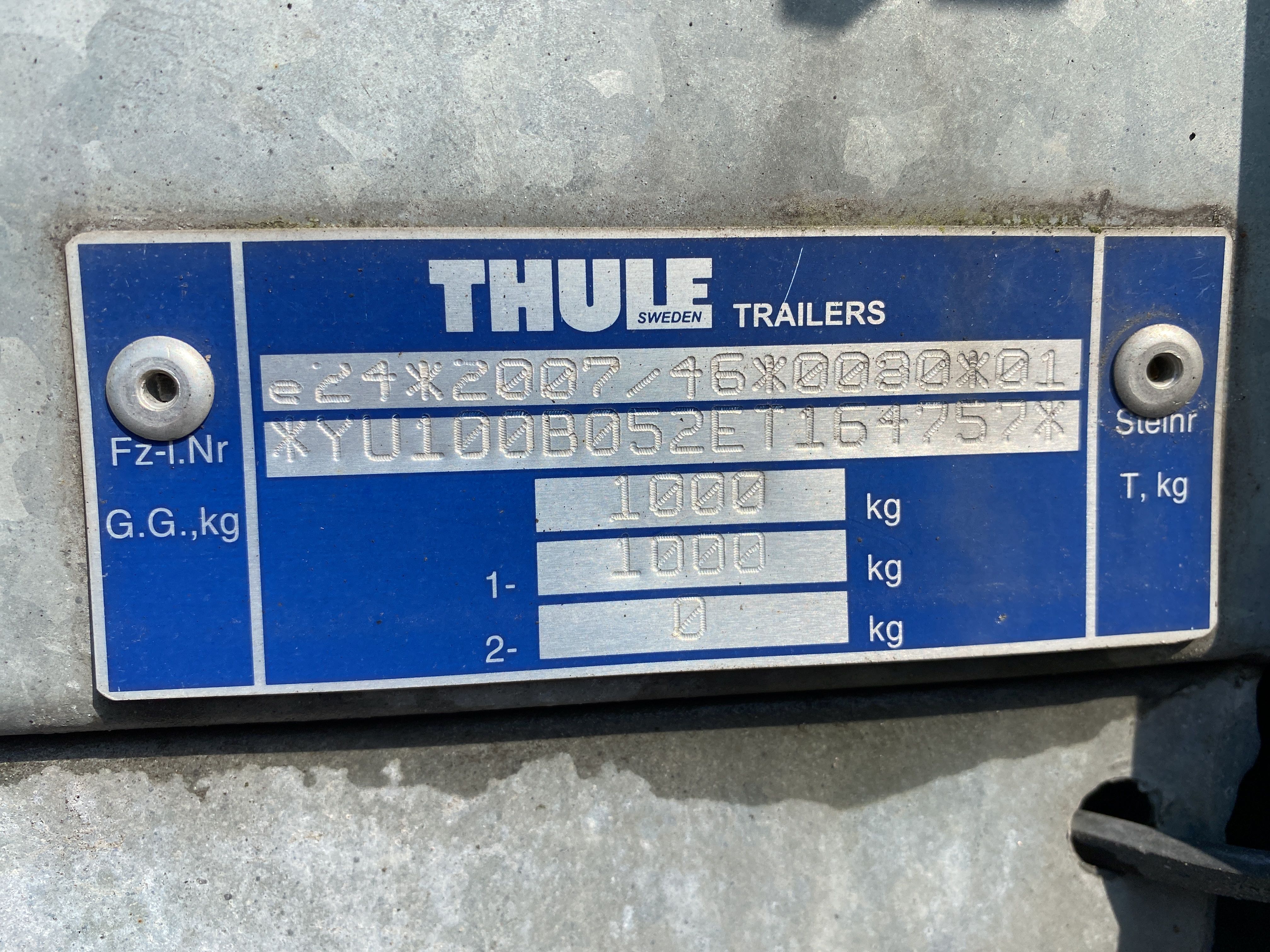 Trailer Thule with cover PS Auction We value the future Largest