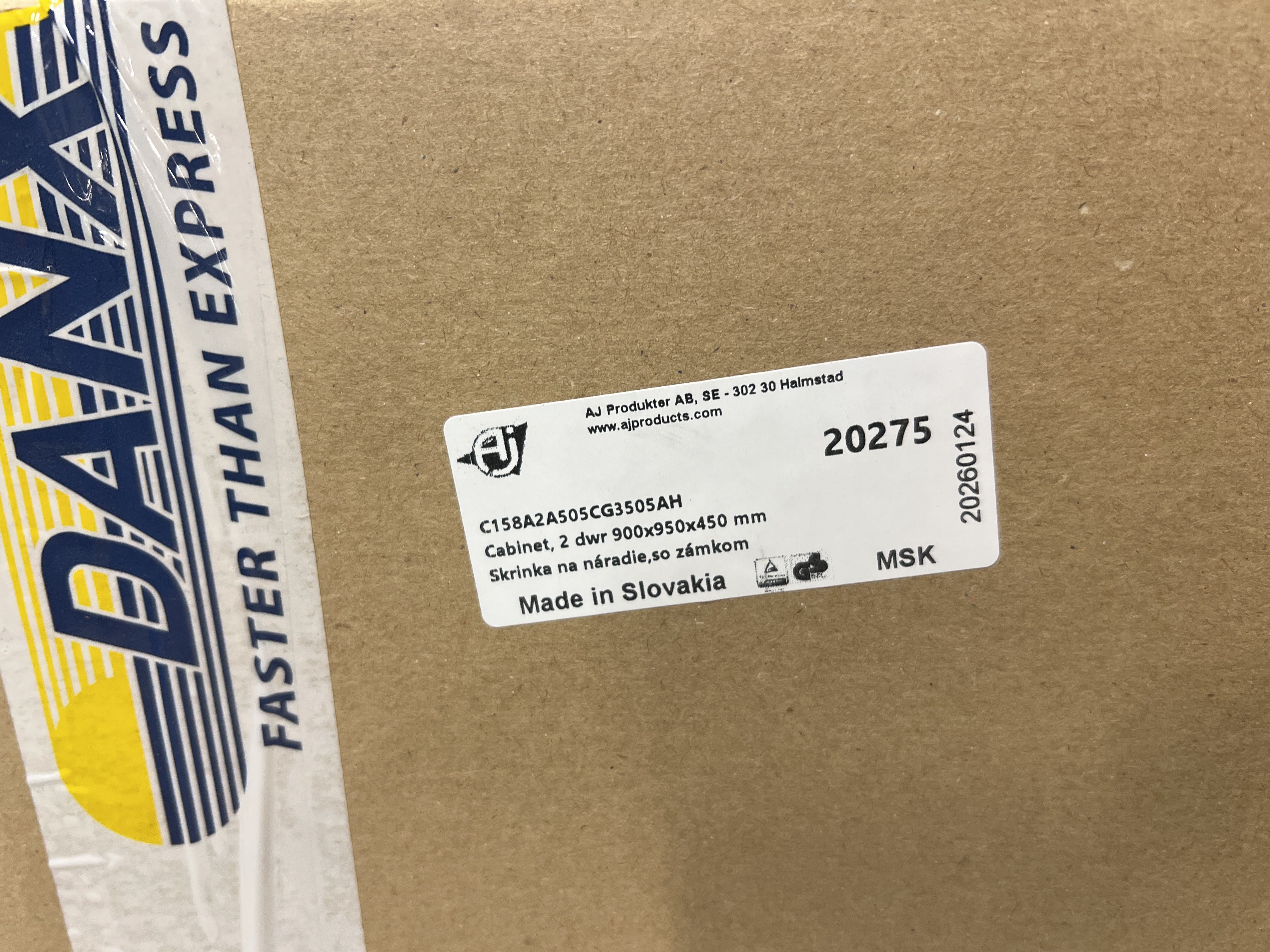 Utdragbara Rör Verktygsskåp SERVE Med 2 utdragbara lådor, 900x950x450 mm, blå ...