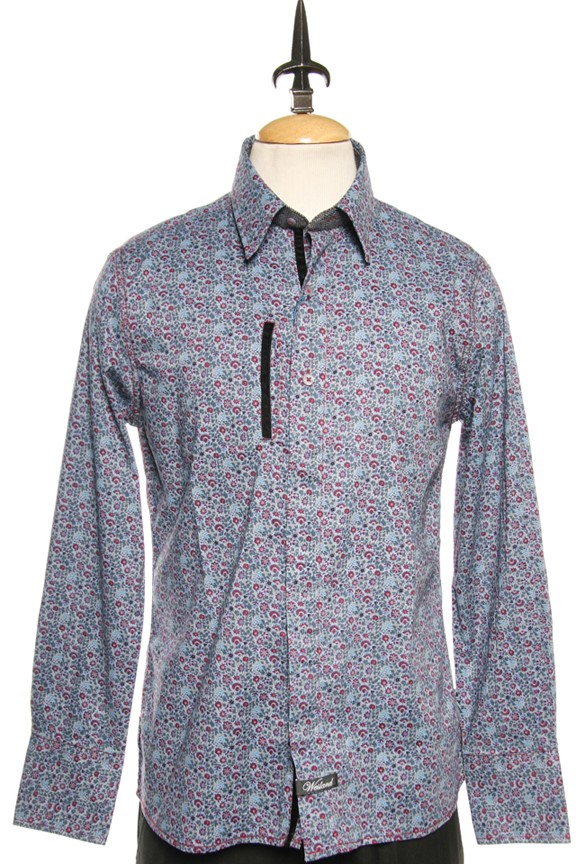 red white dress shirt Men Dress Shirt SG-41-White/Red