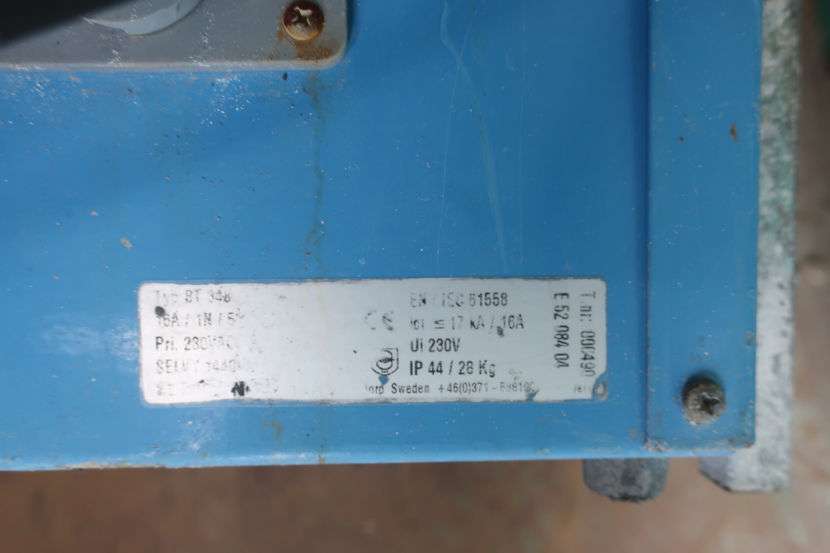 Lighting transformer, El-björn BT 348, 1.44KVA - PS Auction - We value the  future - Largest in net auctions