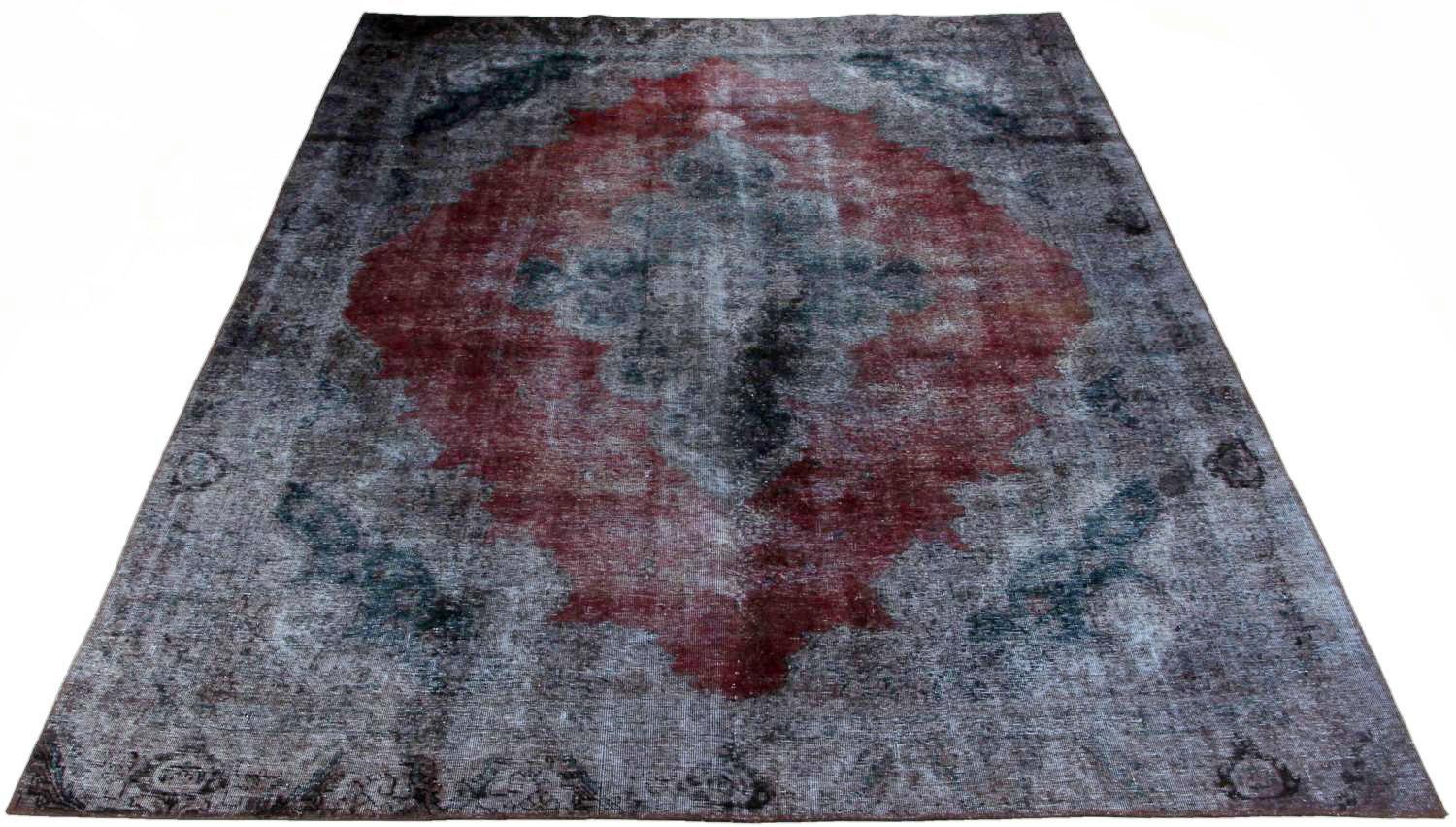 Handknuten Orientaliskt Vintagematta Röd/Grå 269x353cm (751862 ...