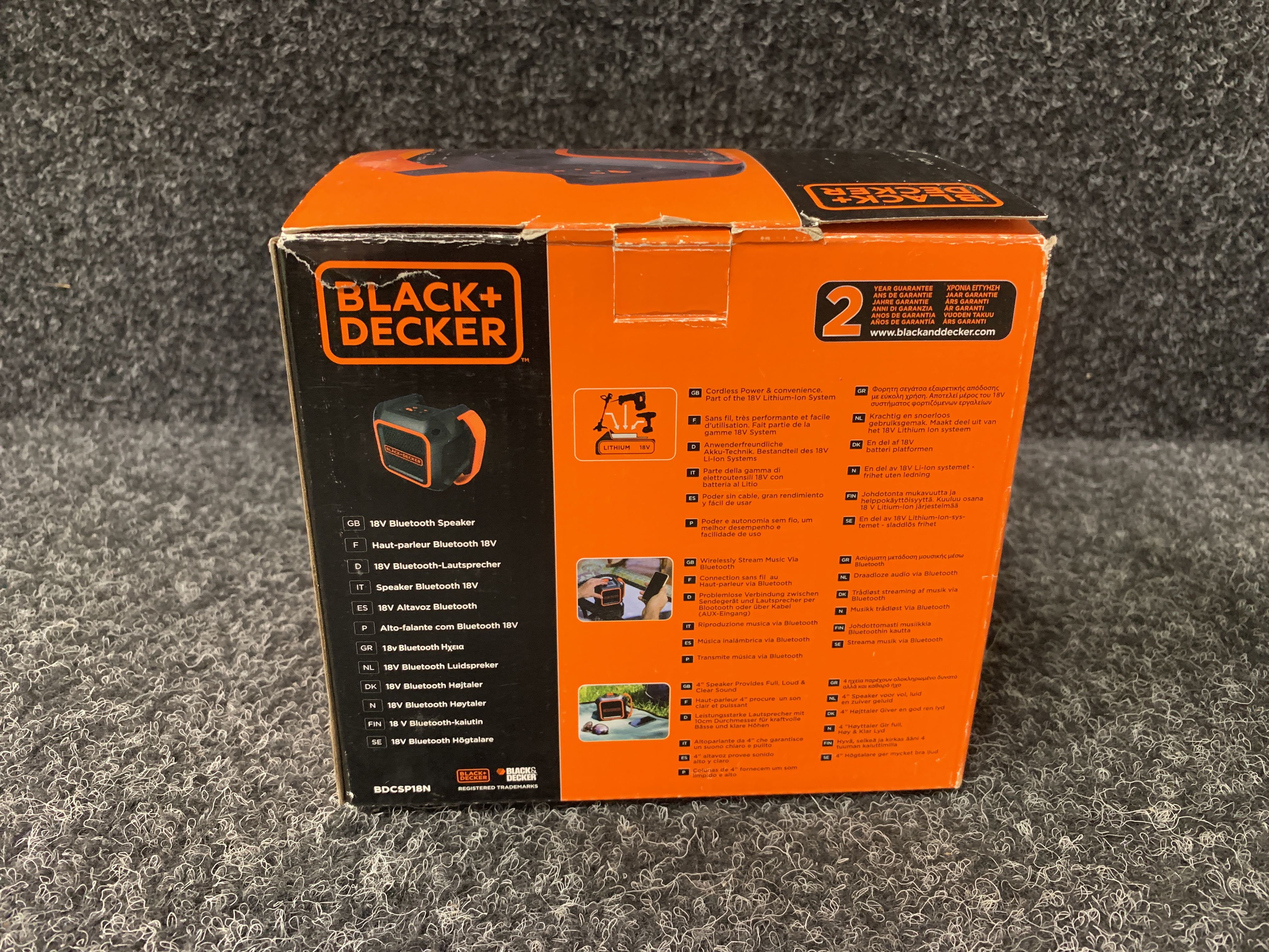 Speaker Black & Decker BDCSP18N-XJ - PS Auction - We value the
