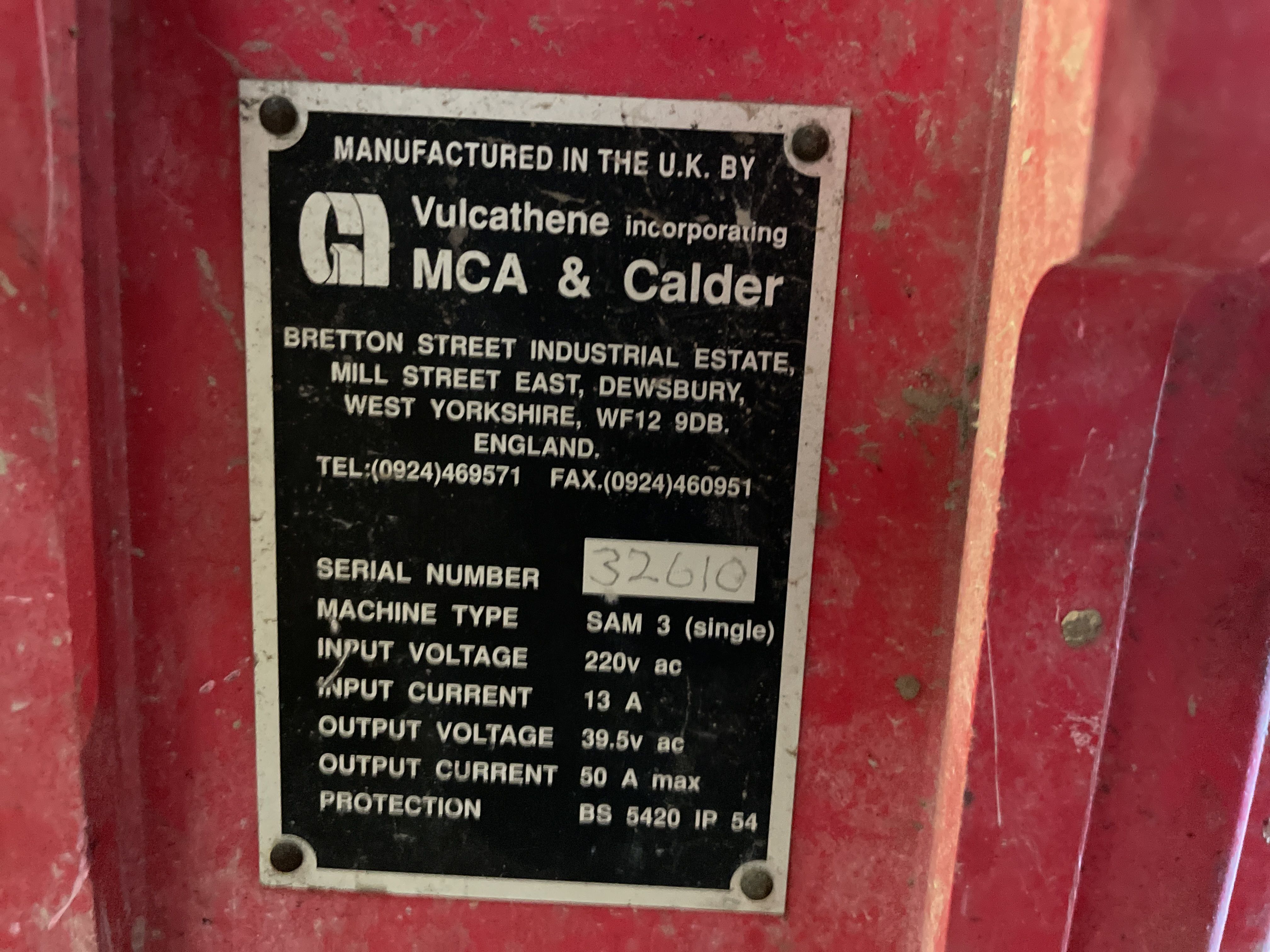 Sam Calder Plastic pipe welding MCA & Calder SAM 3 - PS Auction - We value the ...