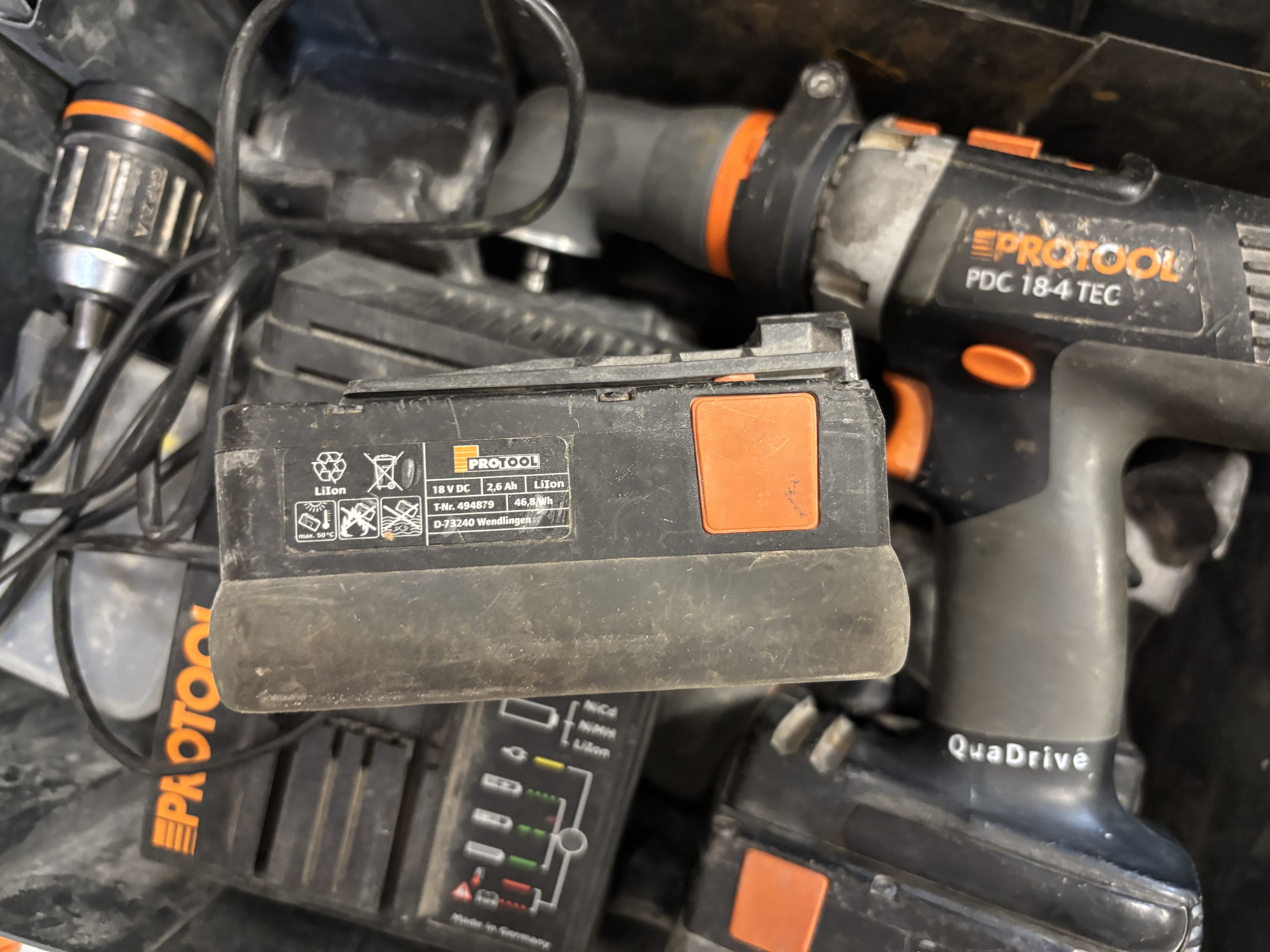 Drill/driver with accessories - Protool PDC 18-4 TEC - PS Auction - We ...