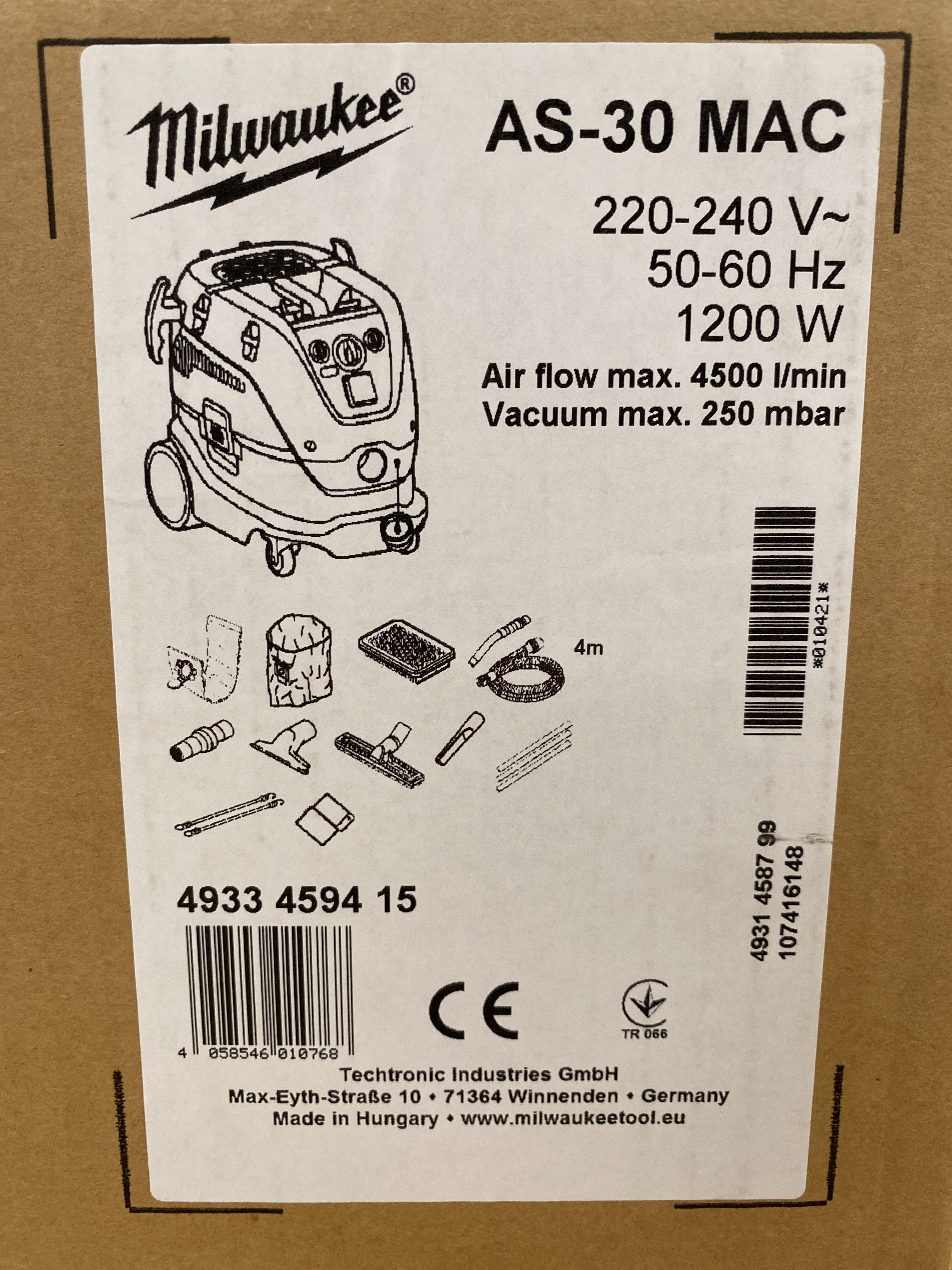 Rough vacuum cleaner Milwaukee AS-30MAC - PS Auction - We value the future  - Largest in net auctions