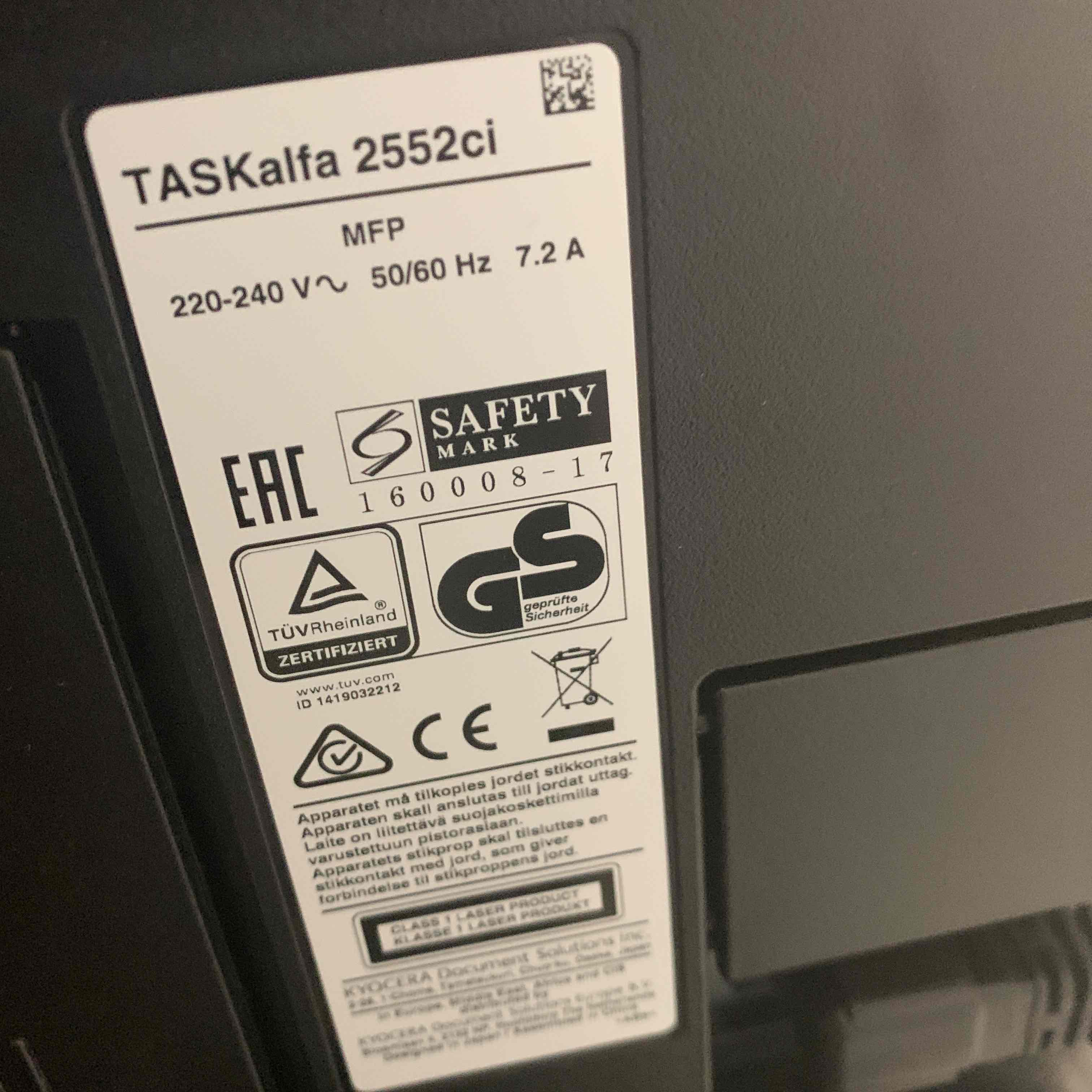 Multi-printer, copier Kyocera Taskalfa 2552ci - PS Auction - We