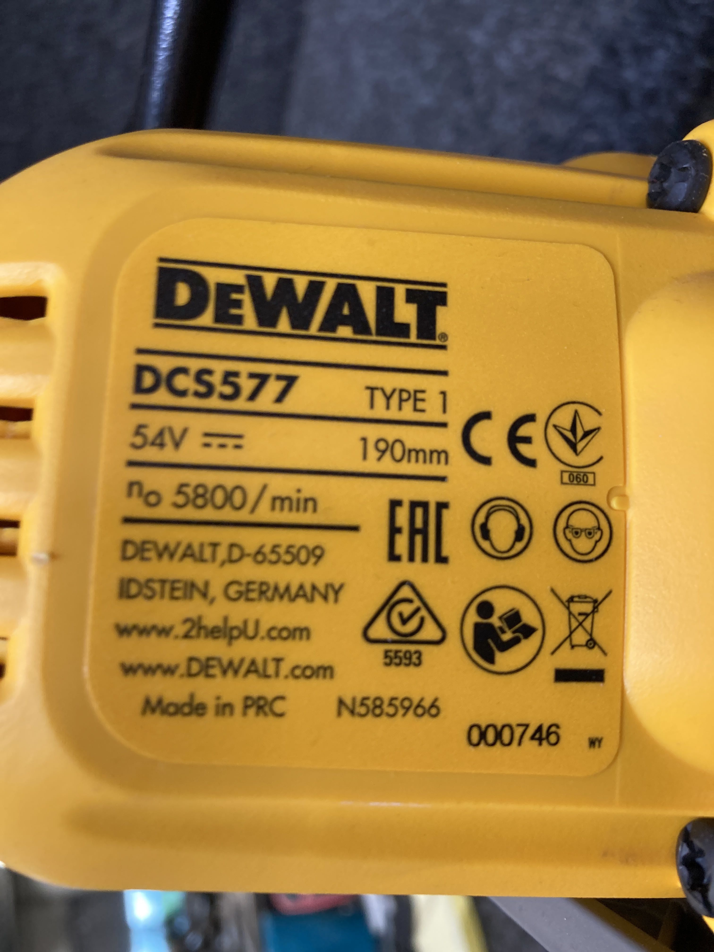 Circular saw Dewalt DCS577 - PS Auction - We value the future - Largest ...
