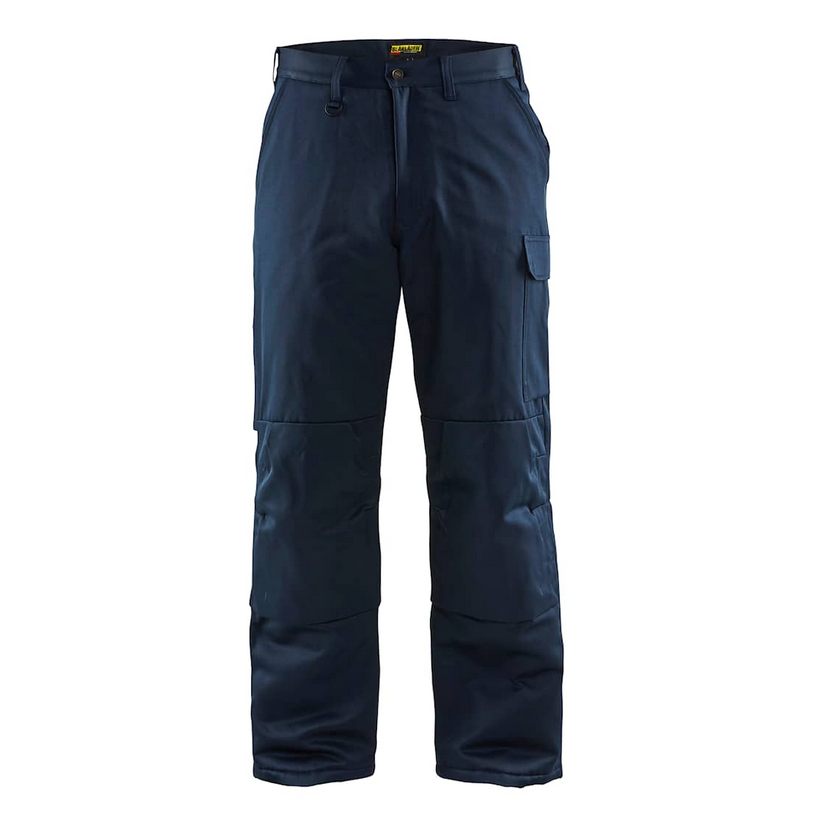 【80s】Euro Vintage 1tuck Trousers Optizip Work trousers Blue clothes 1800-1900-8800, Size C46 - PS