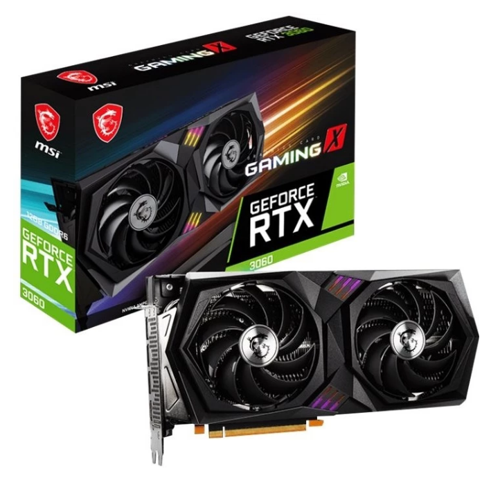 【中古】MSI GeForce RTX 3060 12G Graphics card MSI GeForce RTX 3060 GAMING X 12G - PS Auction - We