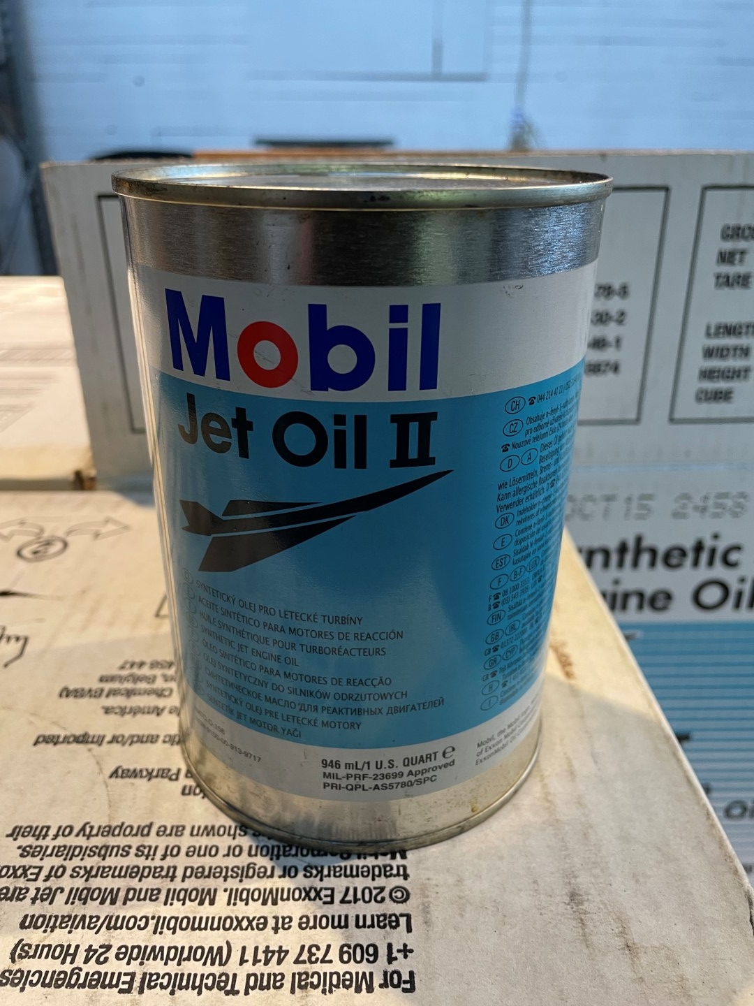 Aircraft oil Mobil Jet 2 ca800L PS Auction We value the future