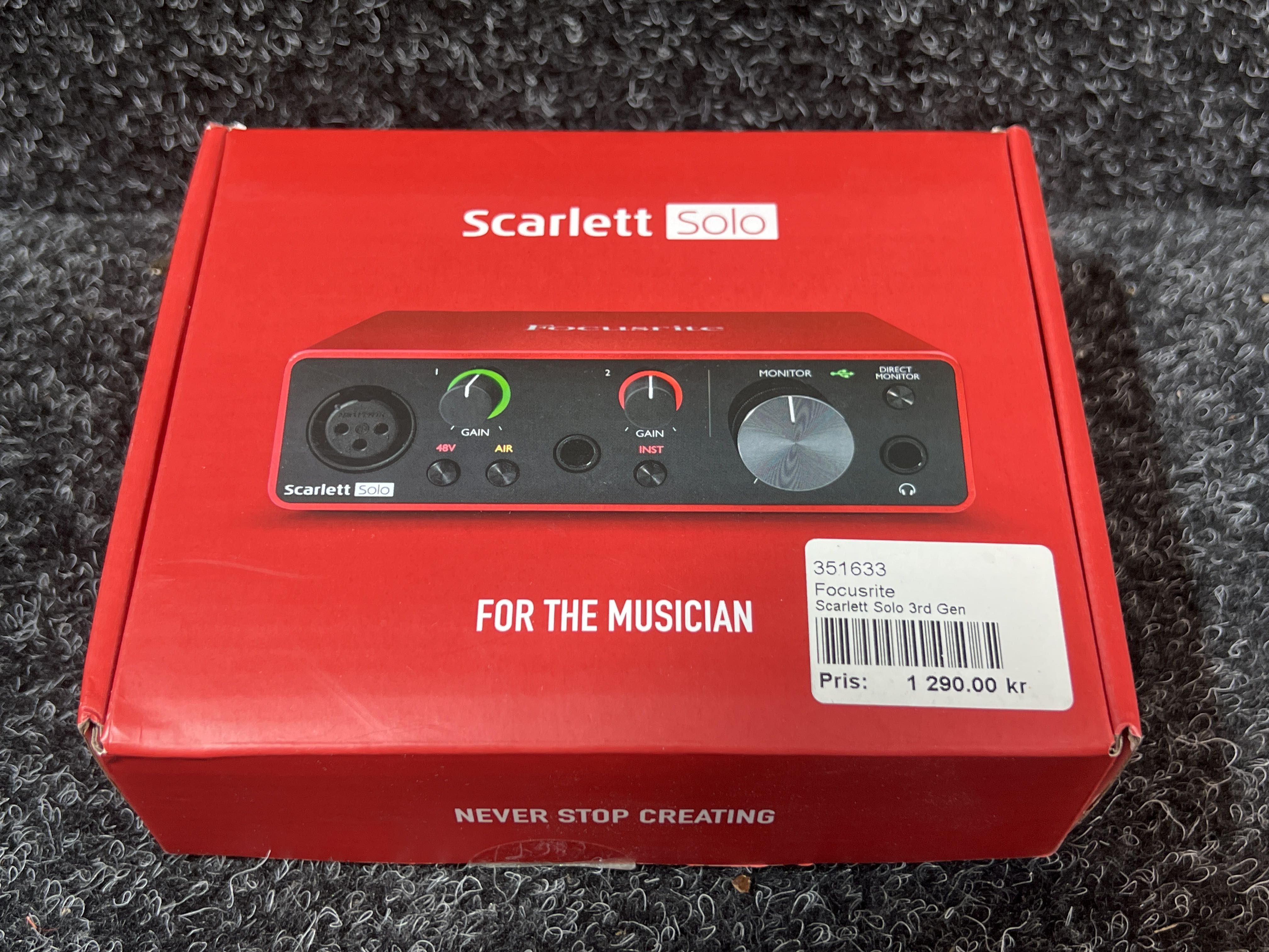 External sound card - Focusrite Scarlett Solo 3rd Gen -2022 - PS