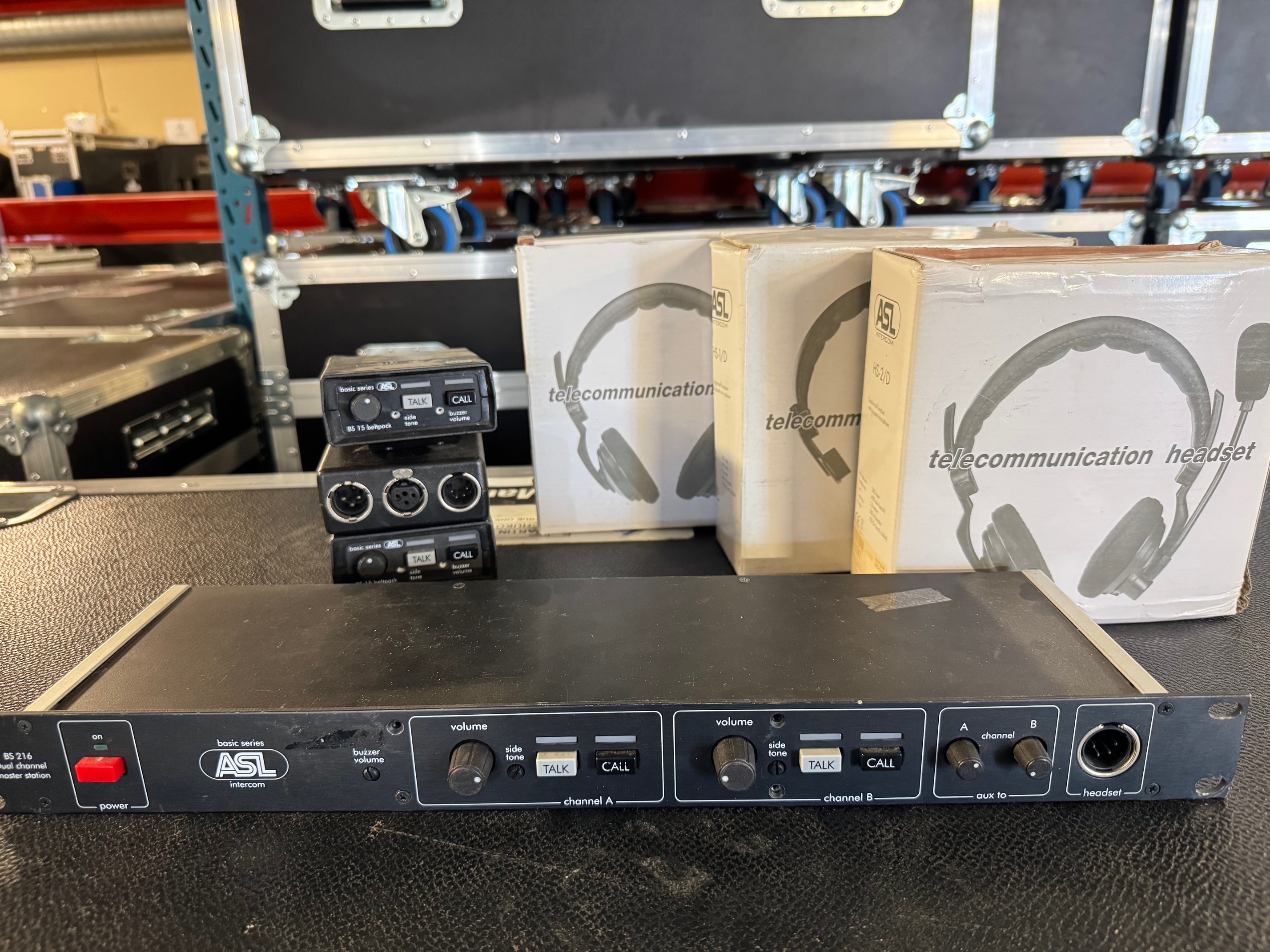 Intercomsystem med headset - ASL Intercom BS216 + HS-2/D + HS-1/D ...