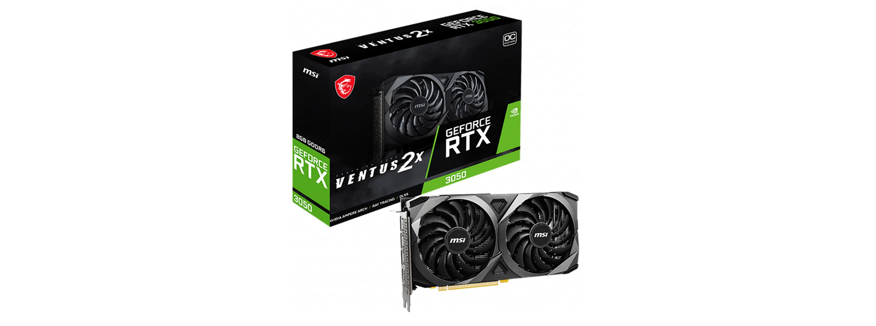 MSI GeForce RTX 3050 VENTUS 2X 8G OC MSI、NVIDIA® GeForce RTX™ 3050を