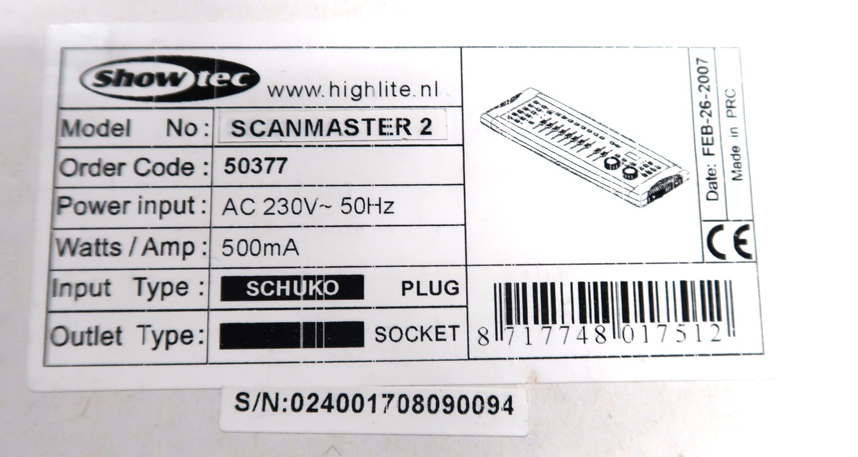 Ljusbord -Showtec Scanmaster 2 - Auktioner online - Nätauktioner ...